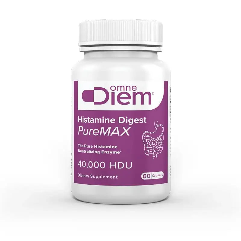 Omne Diem Histamine Digest PureMAX with DAO 30 Capsules - Diamine Oxidase Supplement for Food Related Histamine Intolerance