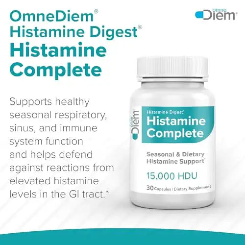 Omne Diem Histamine Complete - Histamine Digest Seasonal Support & Dietary Histamine Support 30 Caps - 3 Pack