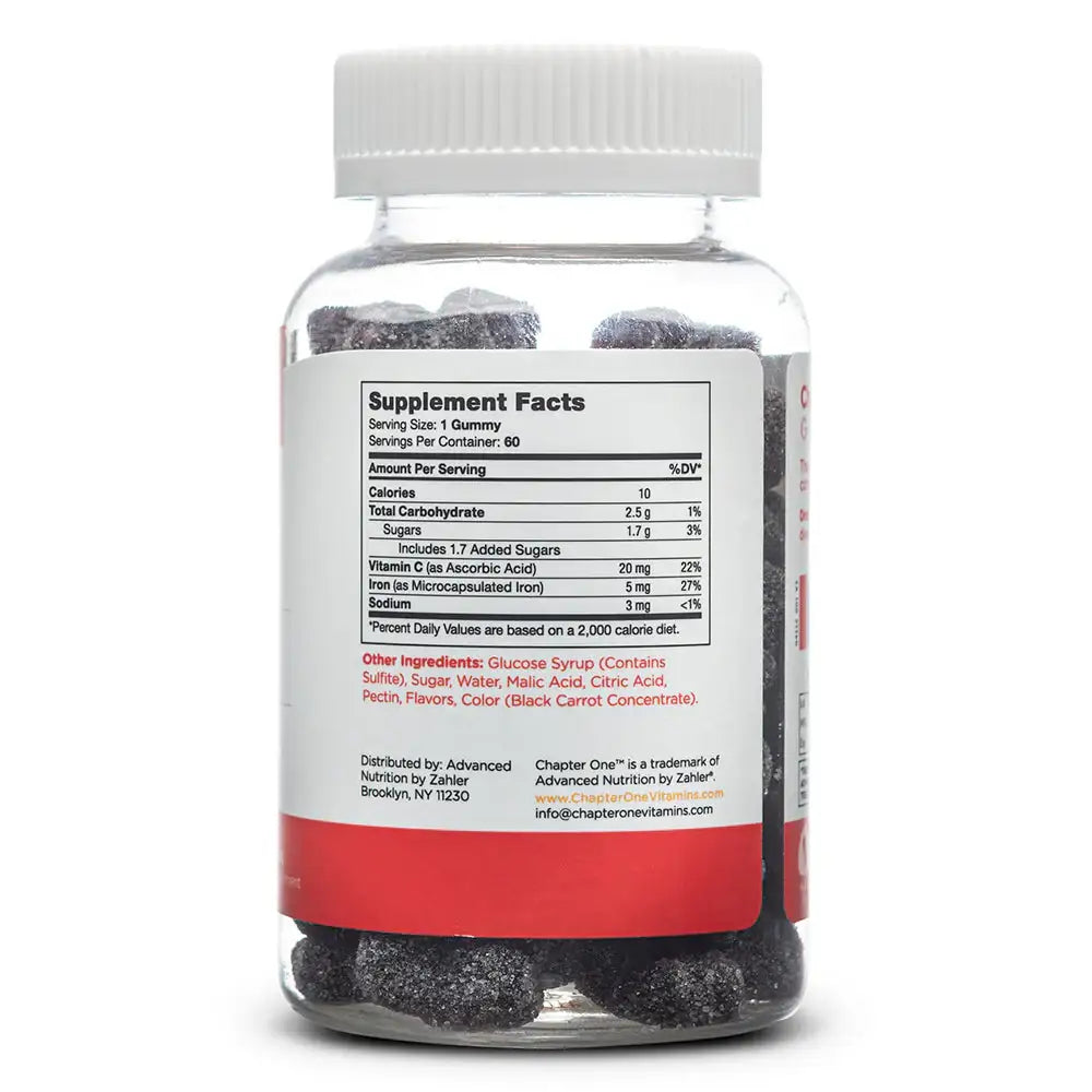 Zahler - Iron Gummies with Vitamin C for Red Blood Cell  Support - 60 Vegetarian Gummies - Gluten Free - HSA/FSA Eligible