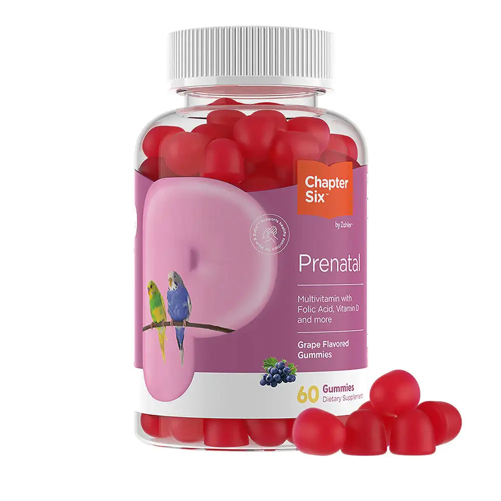 Zahler Chapter Six Prenatal Gummies - Folic Acid, Vitamin A & D3 - Grape Flavor - Supports Fetal Development - 60 Gummies - HSA/FSA Eligible