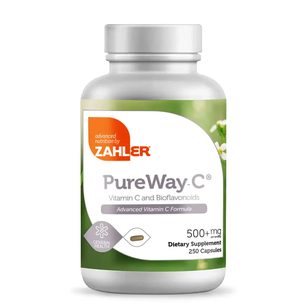 Zahler PureWay C 500mg Capsules - Advanced Immune Support with Bioflavonoids - HSA FSA Eligible (120 and 250 Count)