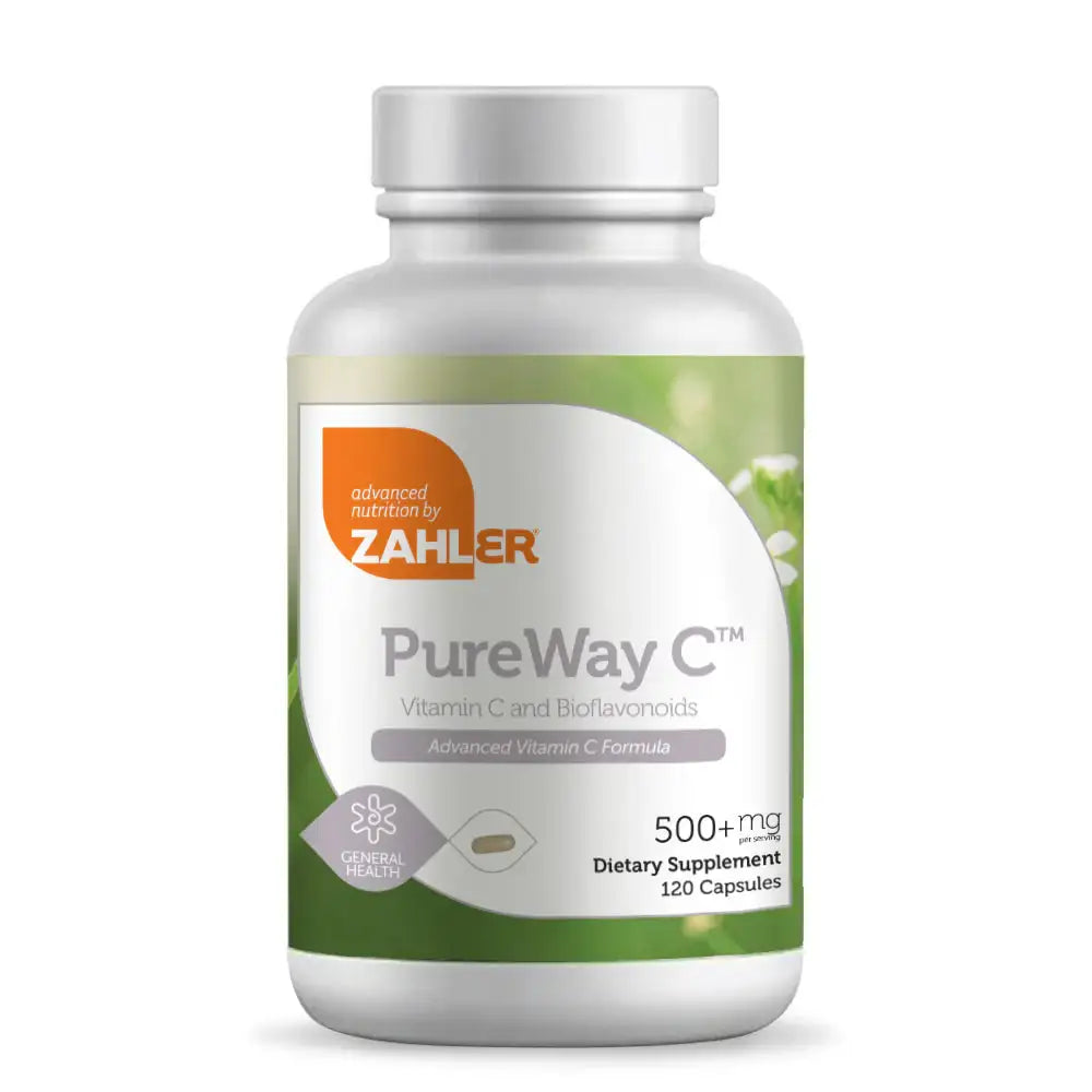 Zahler PureWay C 500mg Capsules - Advanced Immune Support with Bioflavonoids - HSA FSA Eligible (120 and 250 Count)