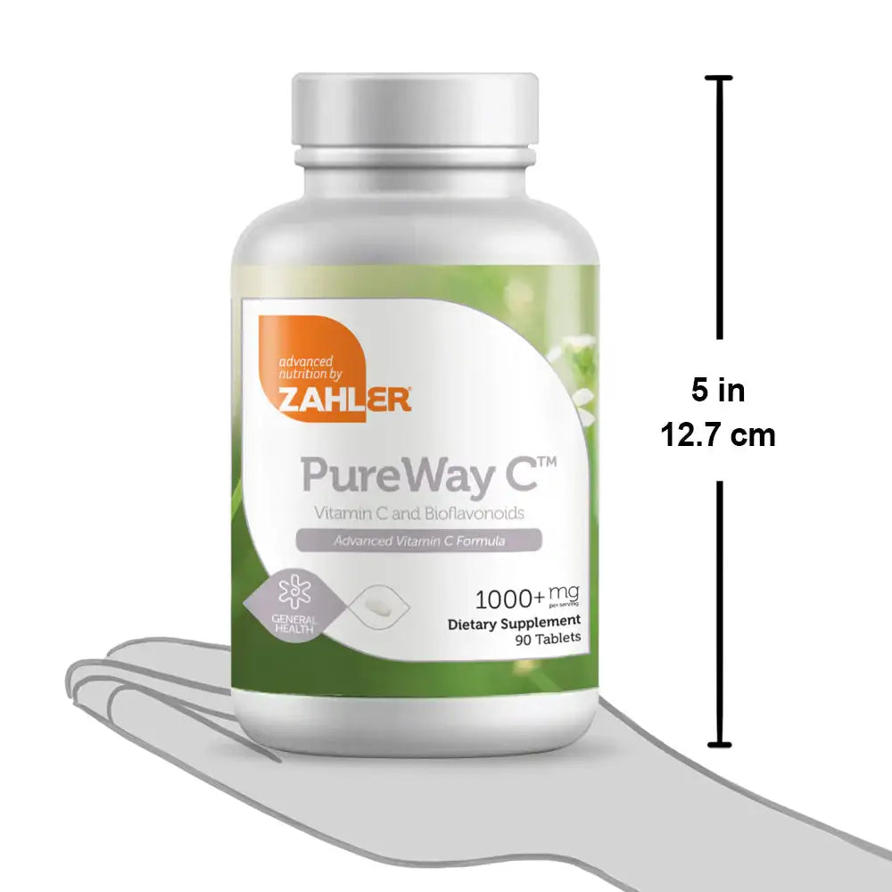 Zahler PureWay C 1000mg Capsules - Advanced Immune Support with Bioflavonoids - HSA FSA Eligible (90 and 180 Count)