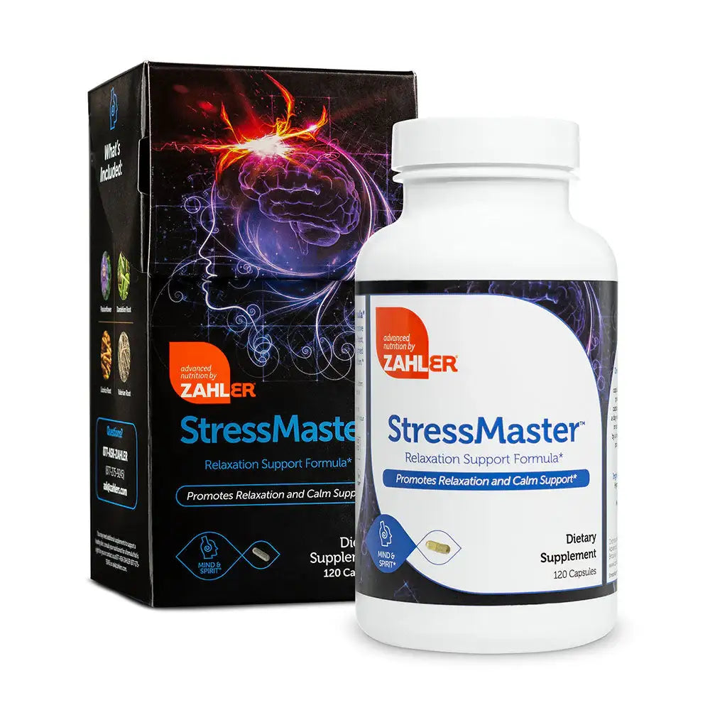 Zahler StressMaster - HSA/FSA Eligible Stress Relief Formula with GABA L-Theanine Valerian Root Rhodiola Passionflower - 120 Capsules