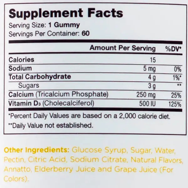 Zahler Chapter One Bone Gummies for Kids - Calcium + Vitamin D3 - Bone &  Teeth Support - Orange Strawberry Cherry - 60 Gummies - HSA/FSA Eligible