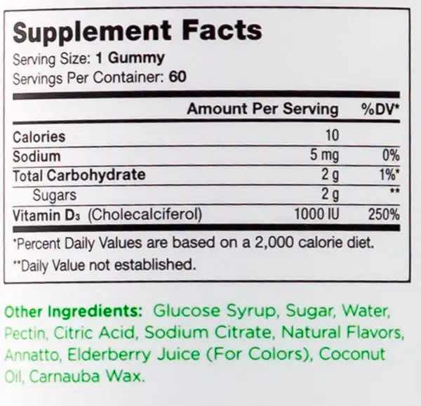 Zahler Chapter One D3 Gummies - 1000 IU Vitamin D3 per Gummy for Kids Bone, Teeth & Immune Support - 60 Gummies - HSA/FSA Eligible