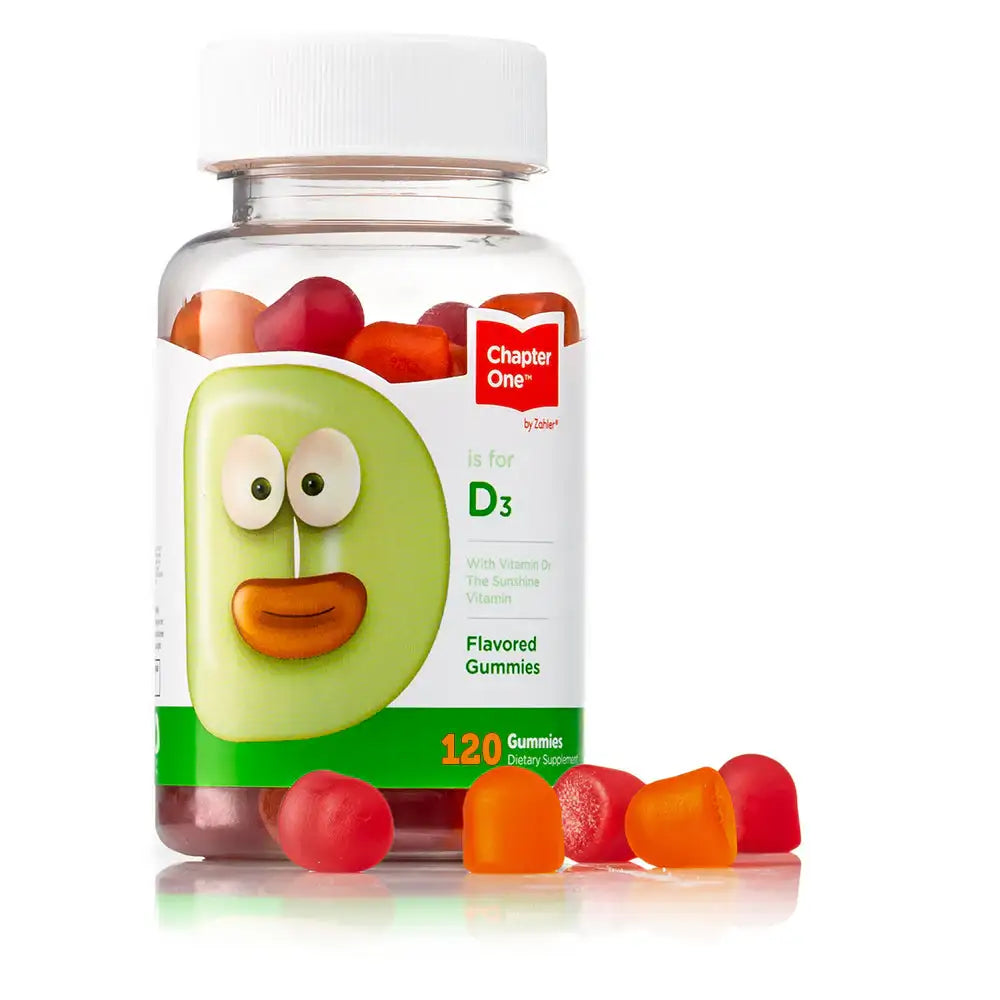 Zahler Chapter One D3 Gummies - 1000 IU Vitamin D3 per Gummy for Kids Bone, Teeth & Immune Support - 60 Gummies - HSA/FSA Eligible
