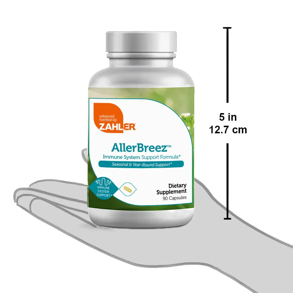 Zahler AllerBreez - Immune Support with Quercetin, Vitamin C, MSM & Stinging Nettle - 90 or 180 Capsules - HSA/FSA Eligible