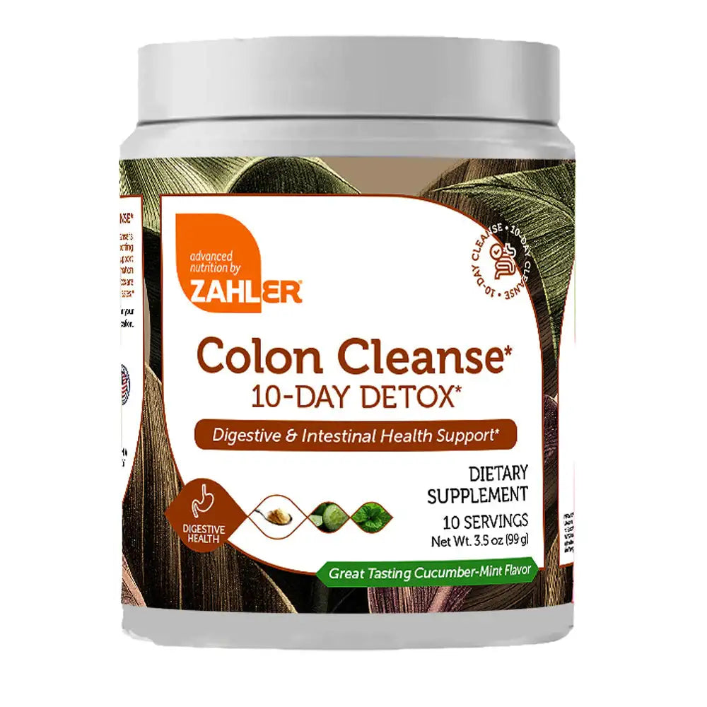 Zahler Colon Cleanse Powder - 10-Day Detox with Fiber, Magnesium, Senna & Antioxidants for Gut & Digestive Support - HSA/FSA Eligible - 10 Servings