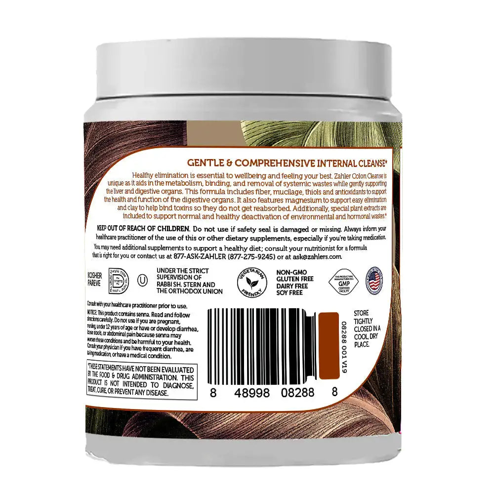 Zahler Colon Cleanse Powder - 10-Day Detox with Fiber, Magnesium, Senna & Antioxidants for Gut & Digestive Support - HSA/FSA Eligible - 10 Servings