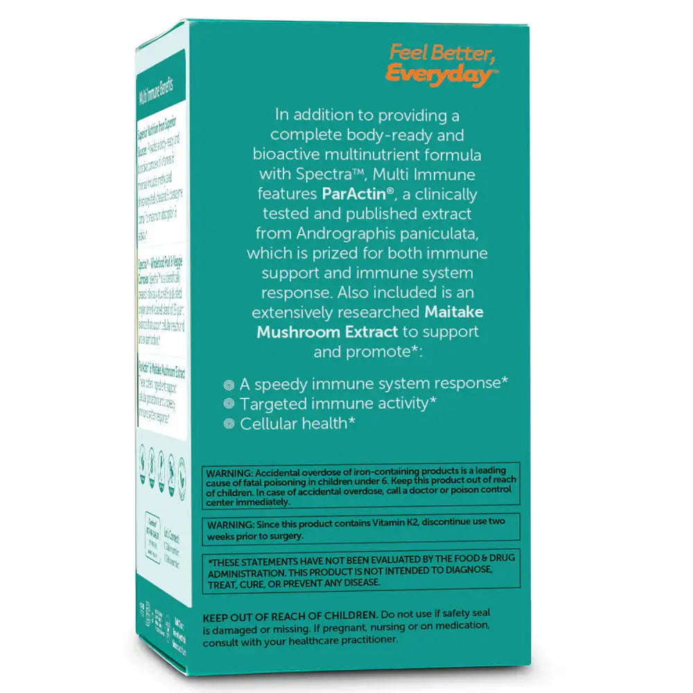 Zahler - Multivitamin Immune with Whole Food Blend + Maitake & ParActin for Daily Immune Support - 60 Capsules - HSA/FSA Eligible