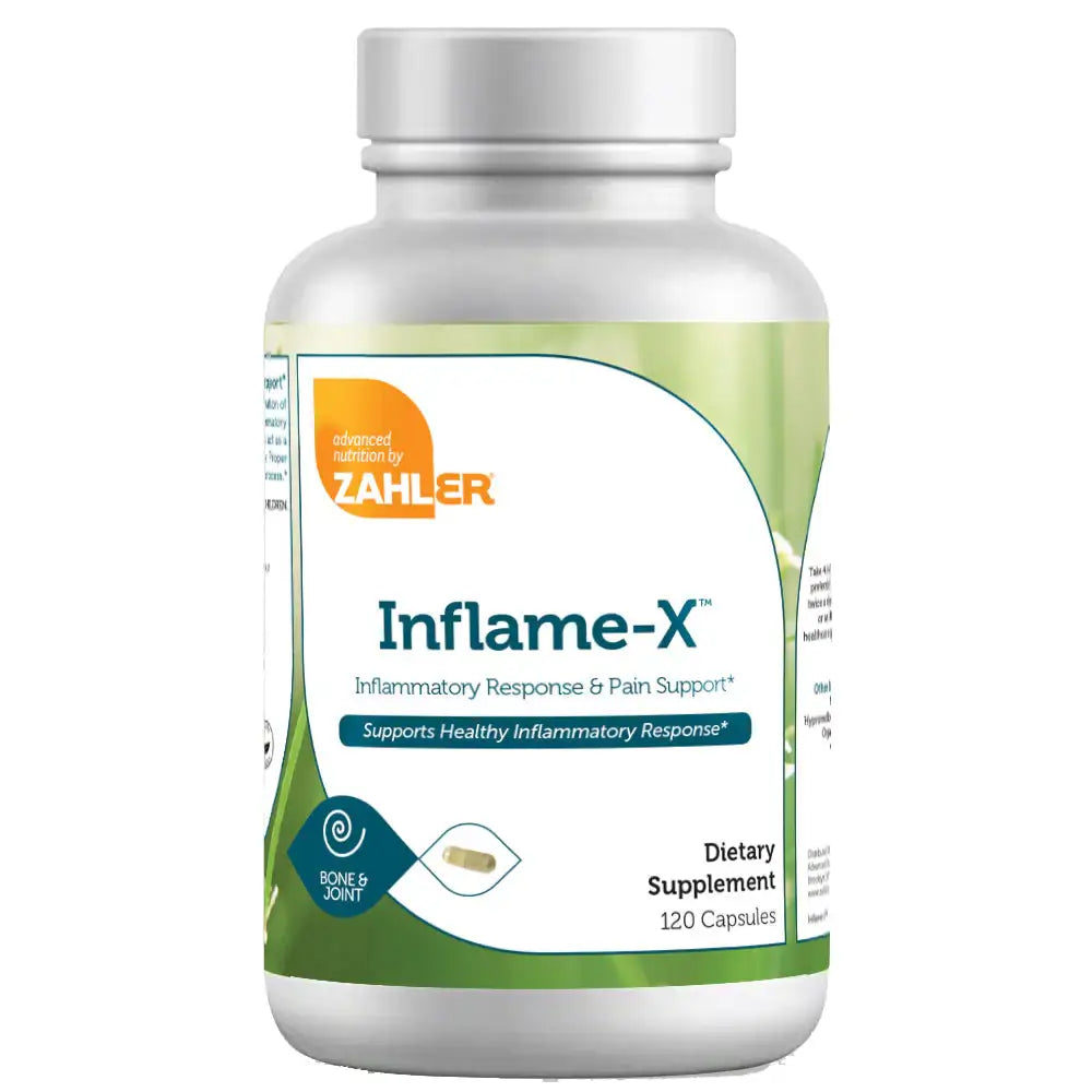 Zahler Inflame-X - Turmeric, Ginger & Willow Bark - Joint & Inflammatory Response Support - 120 Capsules - HSA/FSA Eligible