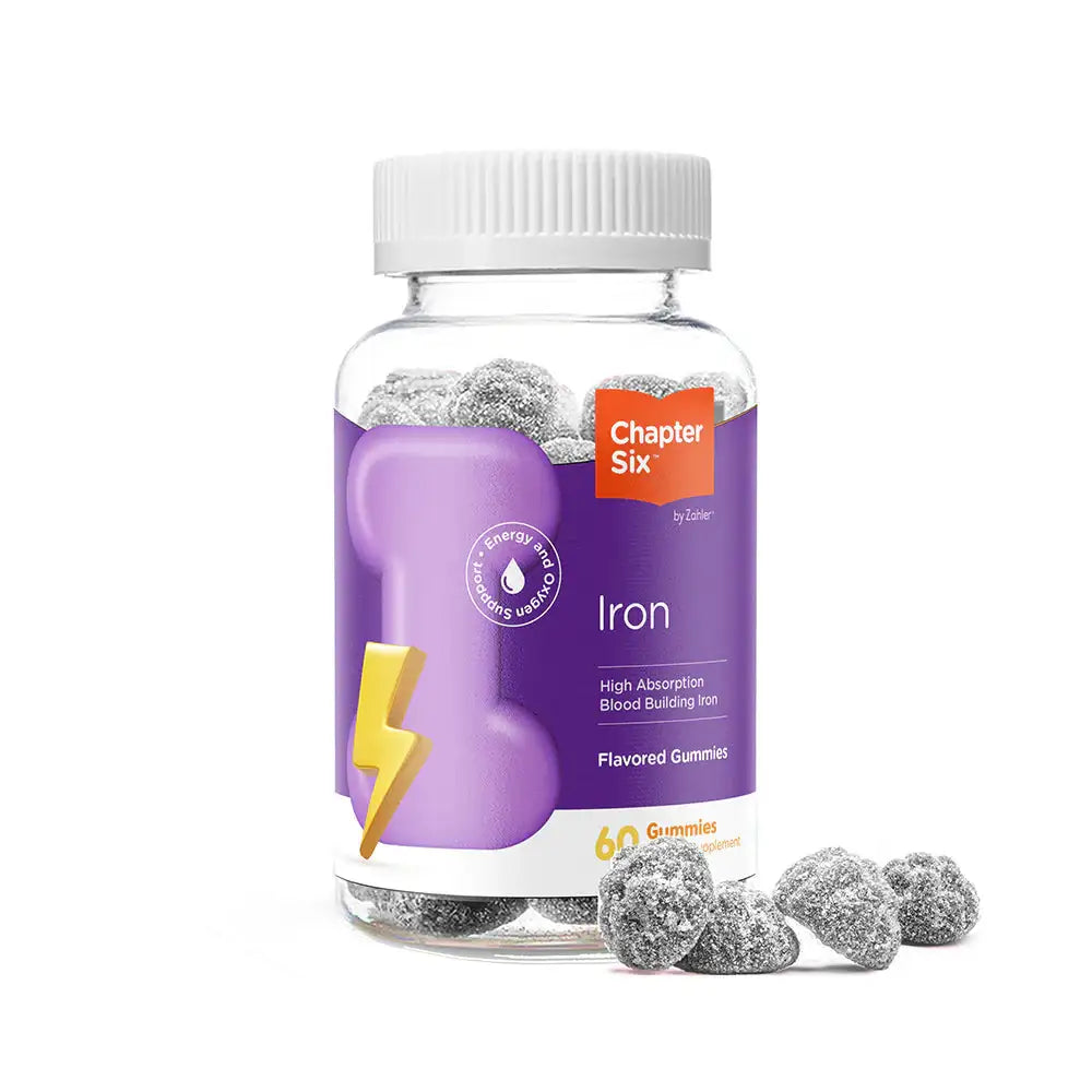 Zahler Chapter Six Iron Gummies for Adults - High Absorption with Vitamin  C - Energy & Blood Support - 60 Gummies - HSA FSA Eligible