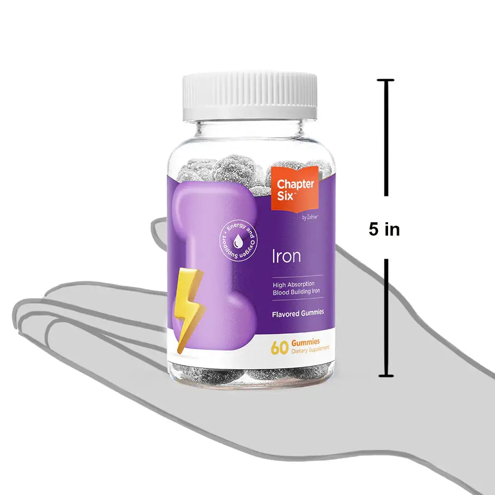 Zahler Chapter Six Iron Gummies for Adults - High Absorption with Vitamin  C - Energy & Blood Support - 60 Gummies - HSA FSA Eligible