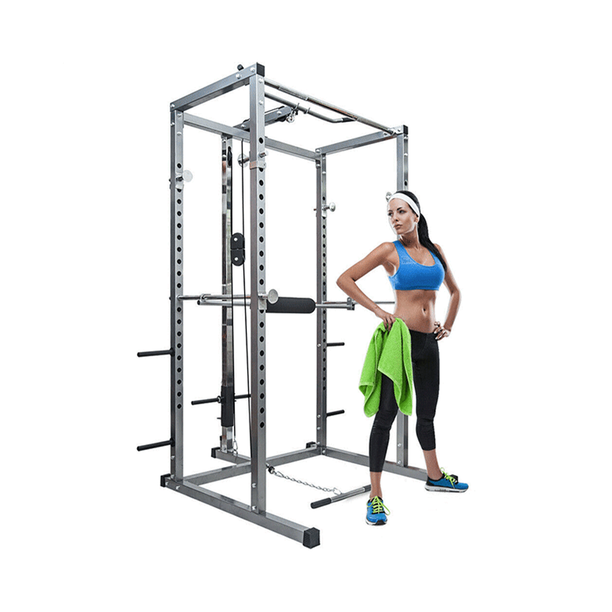 筋トレ道具Squat Rack Merax Multi-Functional Olympic Power Squat Rack Cage For Home