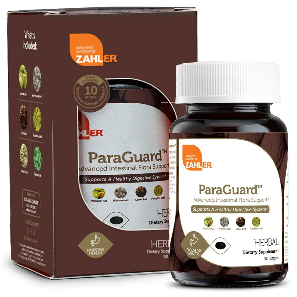 Zahler ParaGuard - Herbal Microbial & Digestive Support with Wormwood, Clove, Pumpkin Seed & Garlic - 90 Softgels - HSA/FSA Eligible