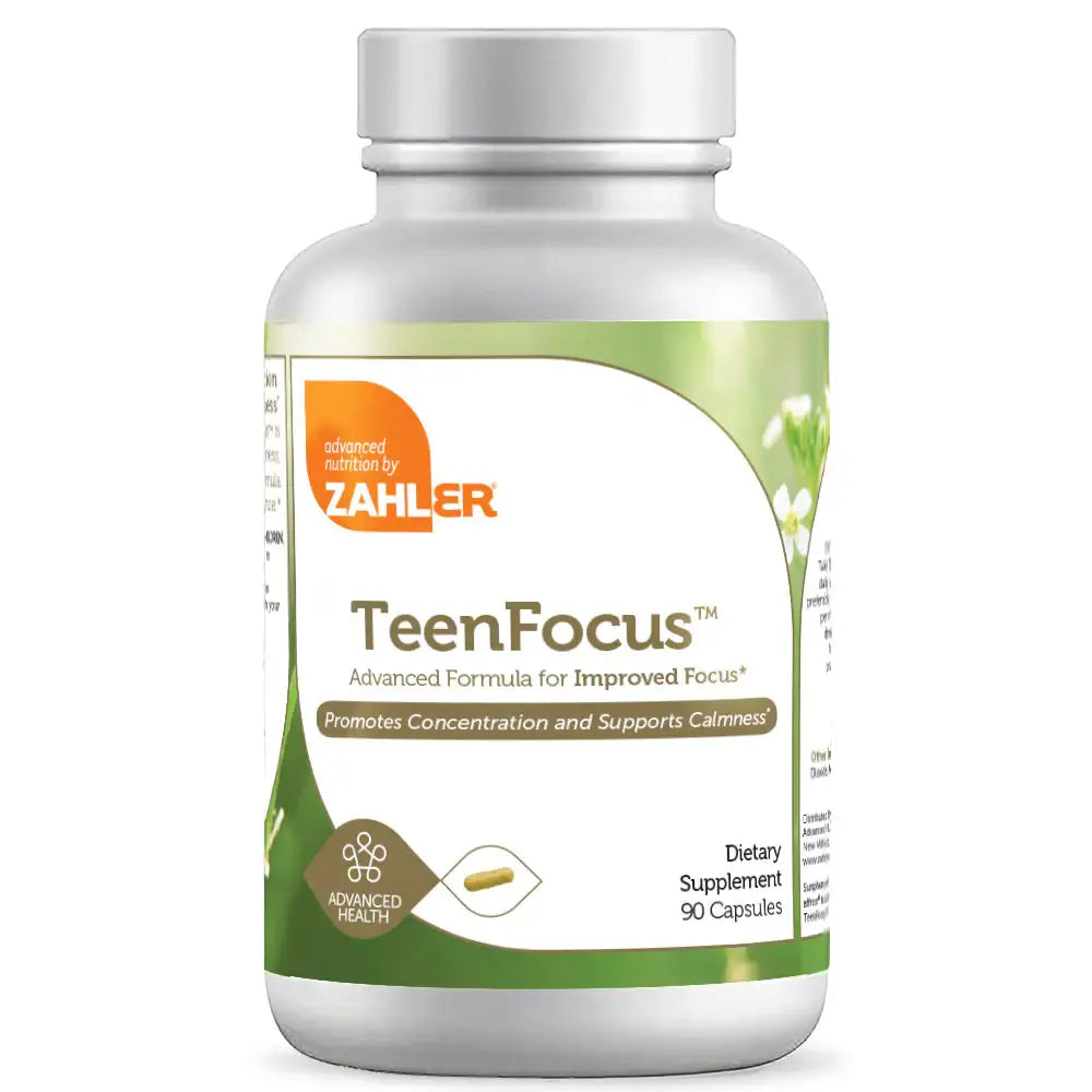 Zahler TeenFocus - Brain Support for Focus & Calm with Lemon Balm, Green Tea & L-Theanine - 90 Capsules HSA/FSA Eligible