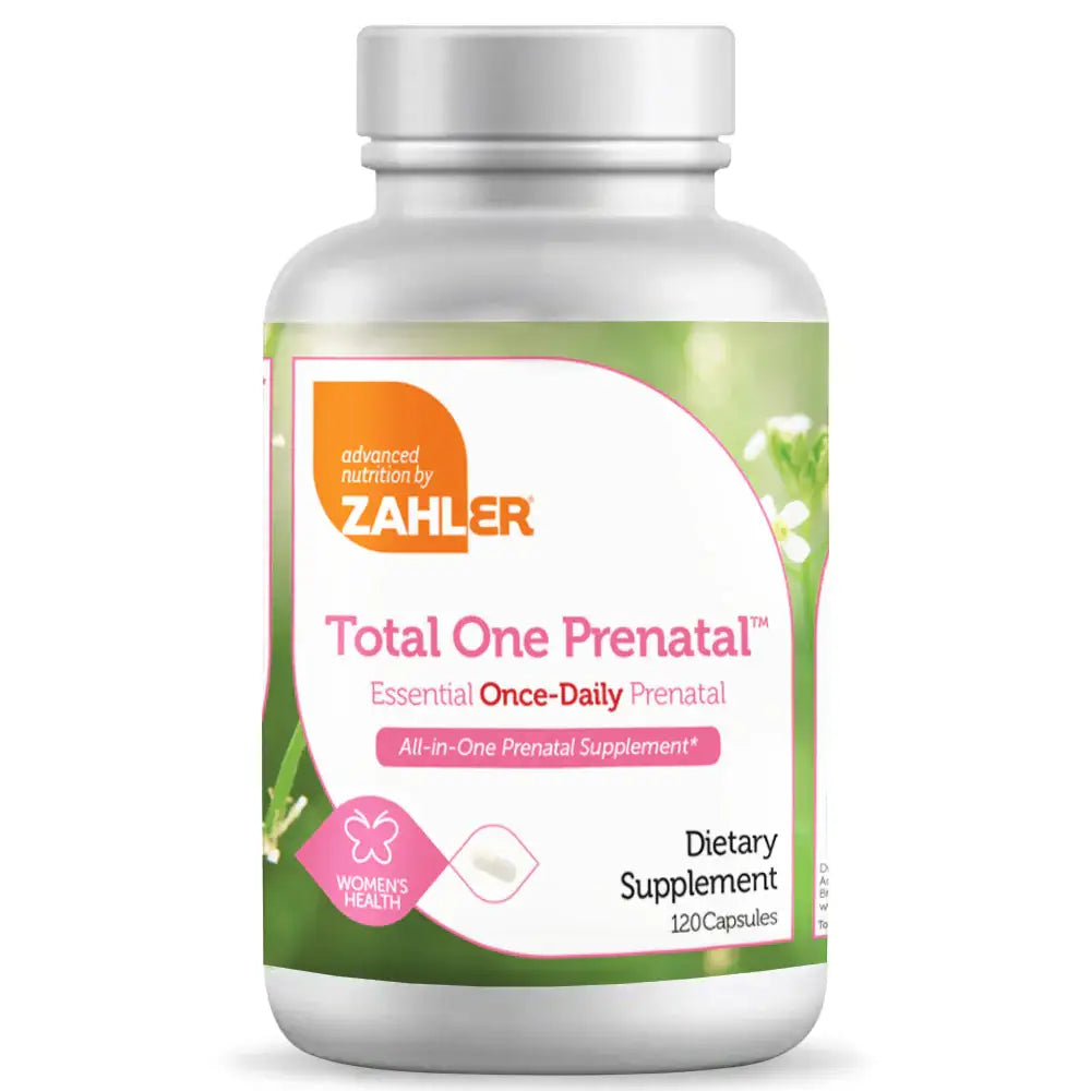 Zahler Total One Prenatal - Once-Daily Prenatal with Folate, Calcium, Chromium & More for Mom & Baby Support - 60 90 120 Capsules - HSA/FSA Eligible