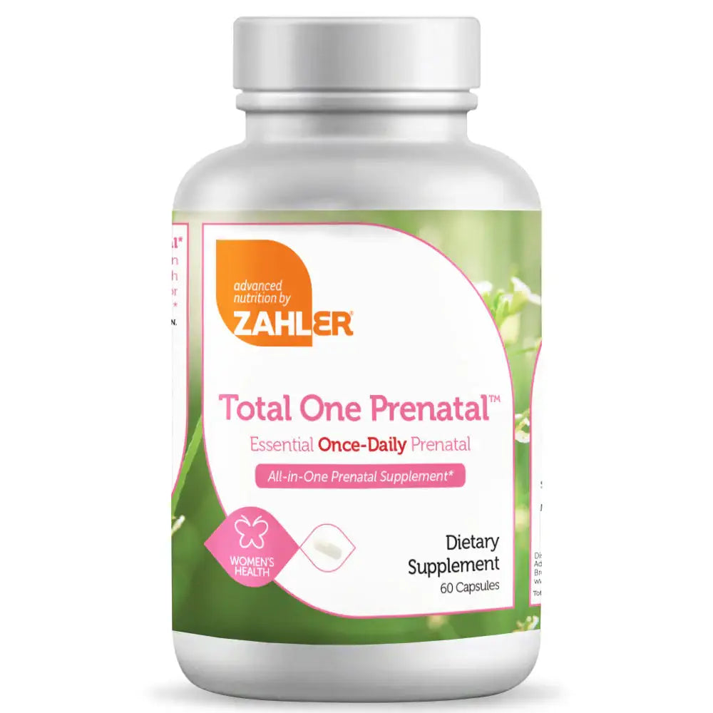 Zahler Total One Prenatal - Once-Daily Prenatal with Folate, Calcium, Chromium & More for Mom & Baby Support - 60 90 120 Capsules - HSA/FSA Eligible