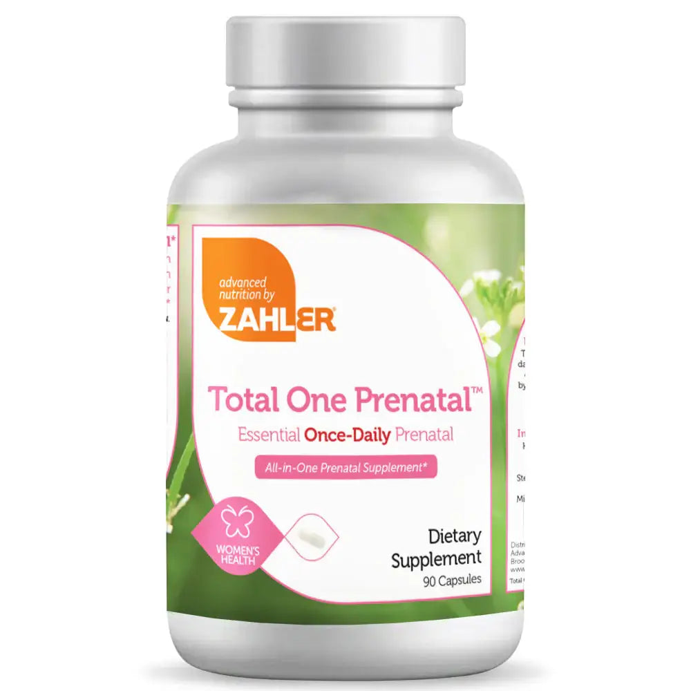 Zahler Total One Prenatal - Once-Daily Prenatal with Folate, Calcium, Chromium & More for Mom & Baby Support - 60 90 120 Capsules - HSA/FSA Eligible