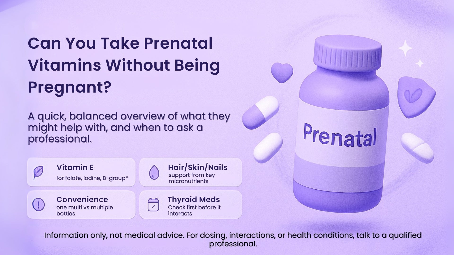 Can You Take Prenatal Vitamins Without Being Pregnant?