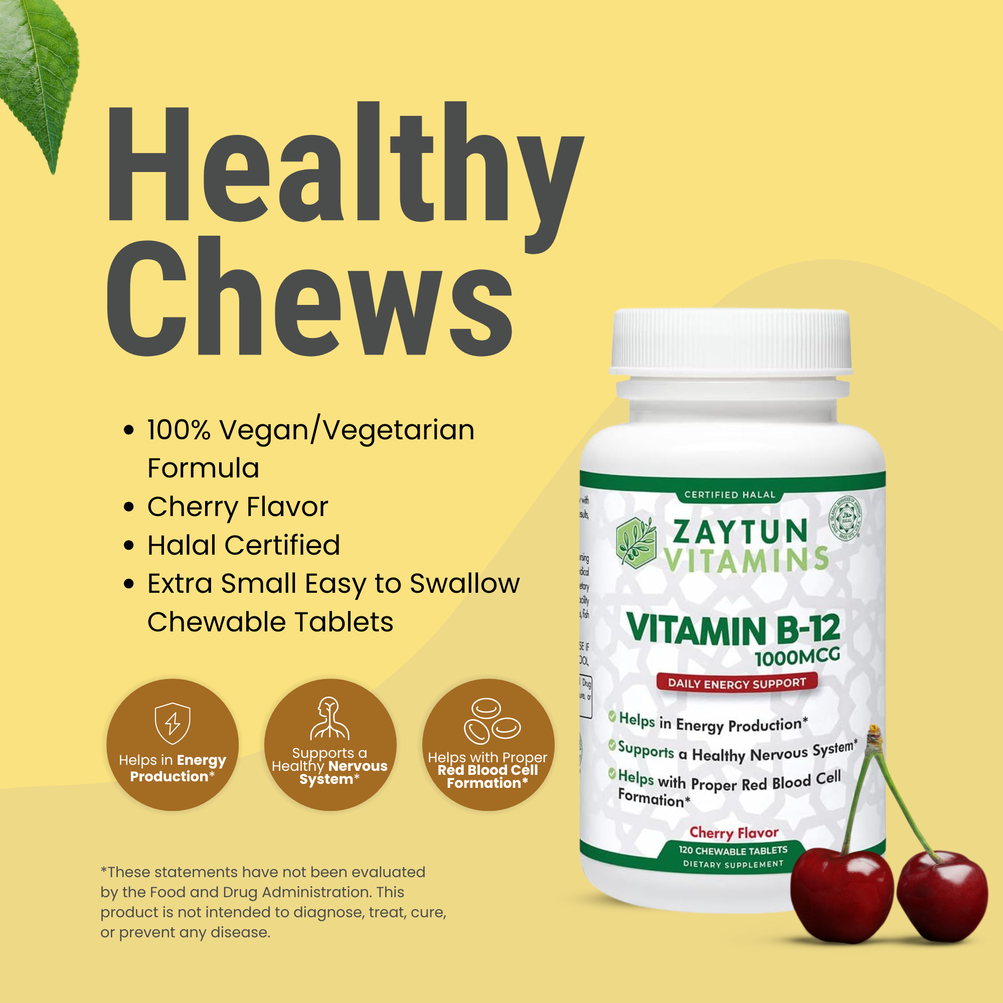 Halal Vitamin B-12 Chewable Tablets