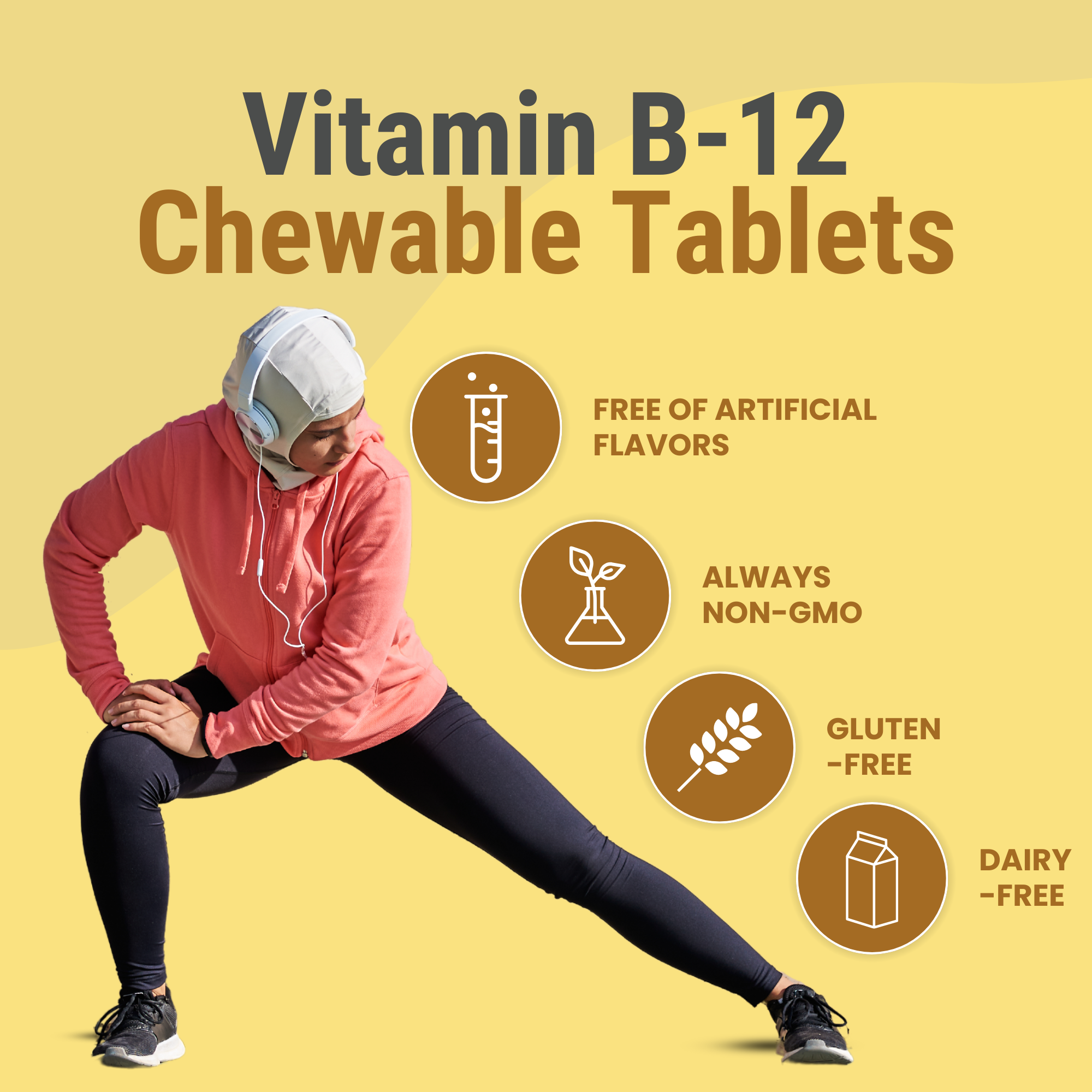 Halal Vitamin B-12 Chewable Tablets (3-Pack)