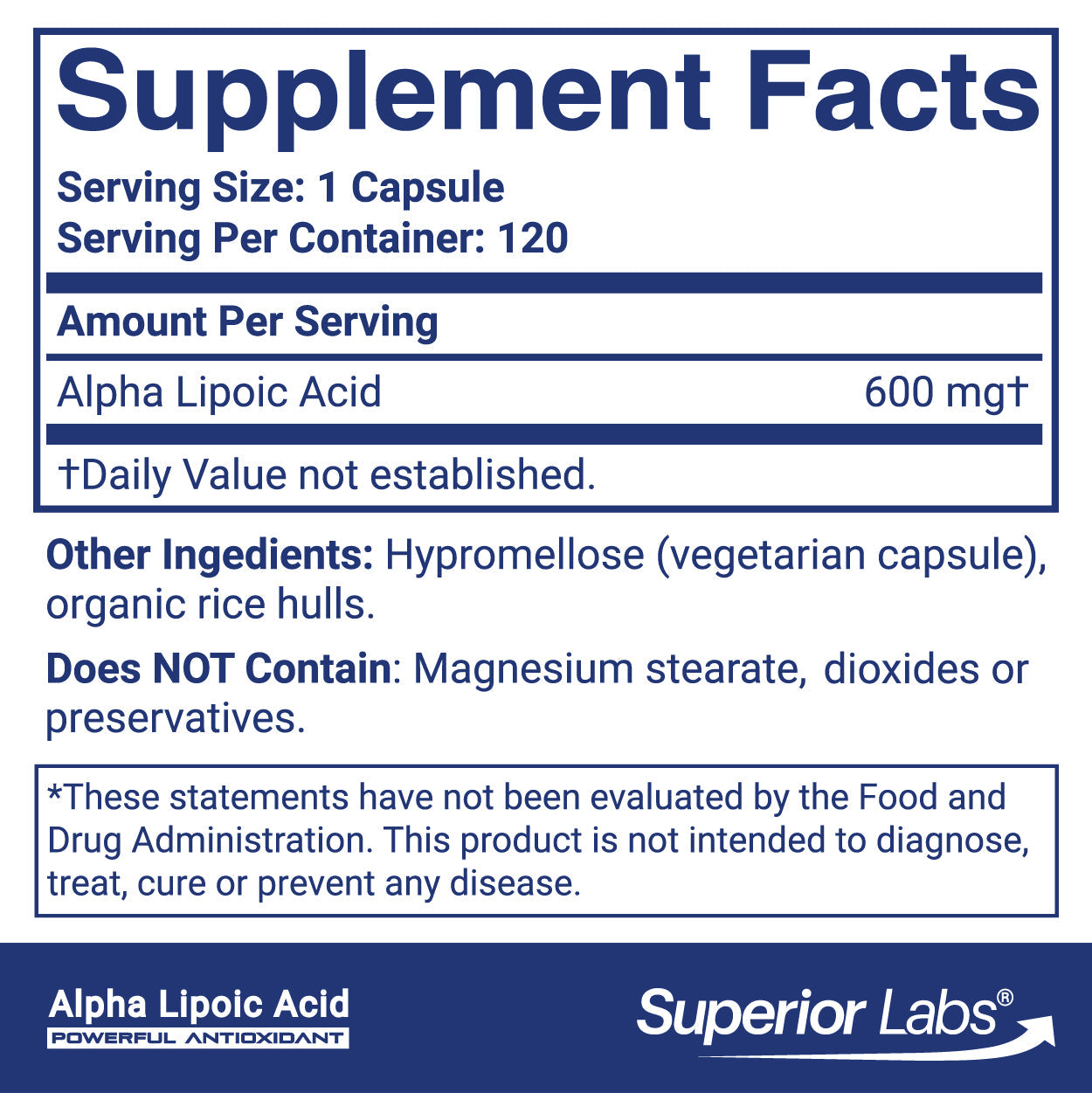 Alpha Lipoic Acid 600mg