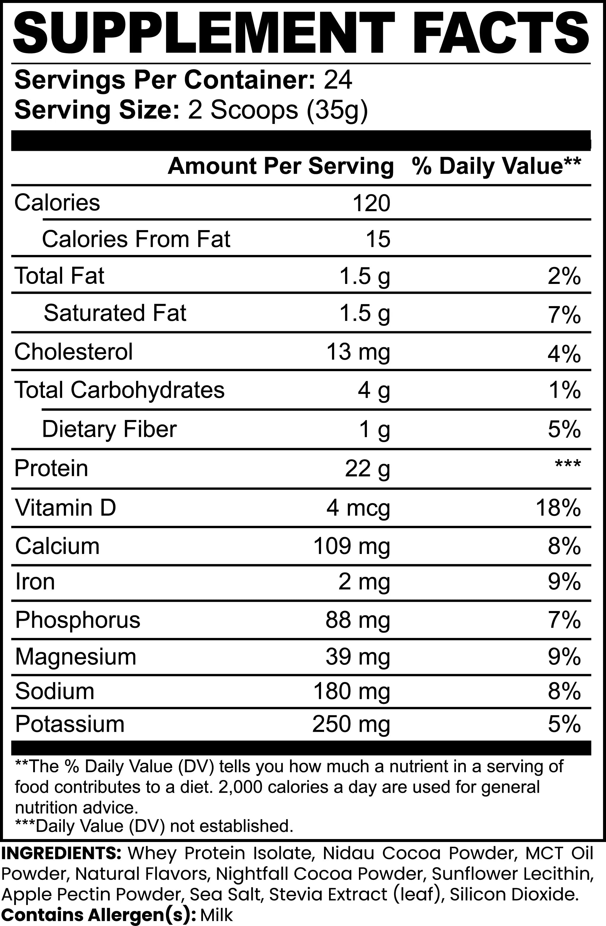 Prestige Protein: ADVANCED 100% WHEY PROTEIN ISOLATE (Chocolate)