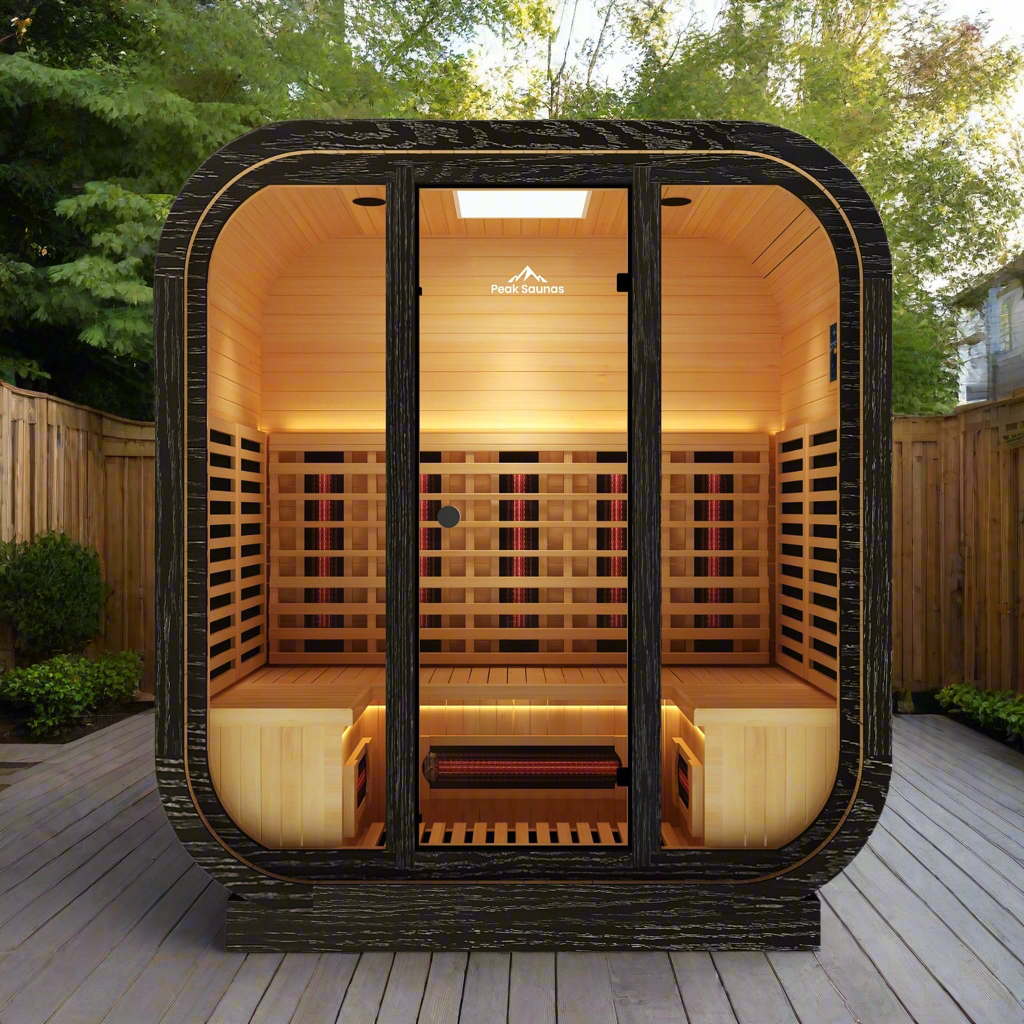 Peak Saunas El Capitan Luxury 4-Person Outdoor Full Spectrum Infrared Sauna with Smart WiFi App Control
