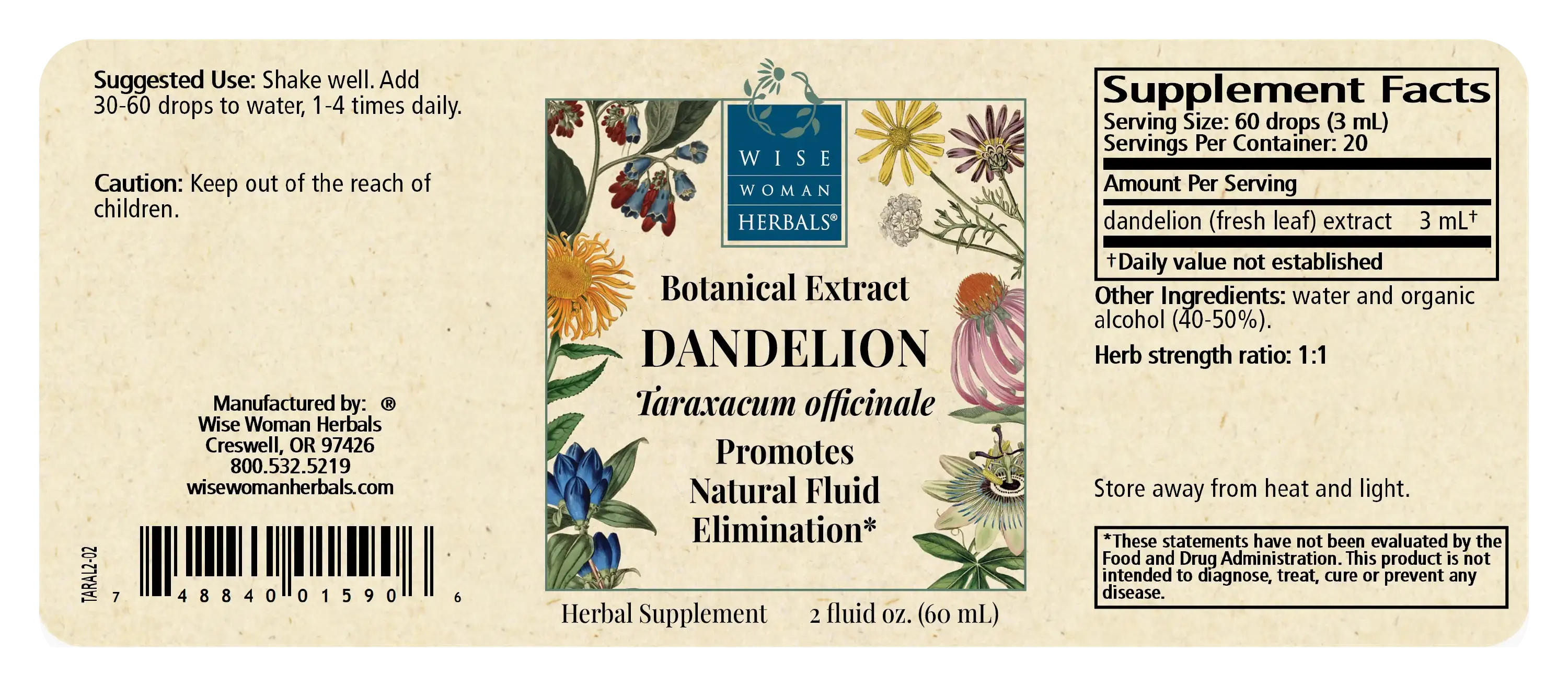Dandelion (Taraxacum officinale) Leaf Botanical Extract