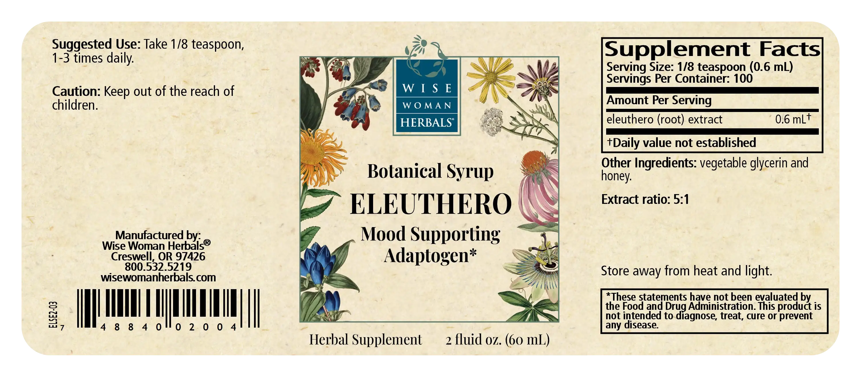 Eleuthero Botanical Syrup (Formerly Solid Extract)
