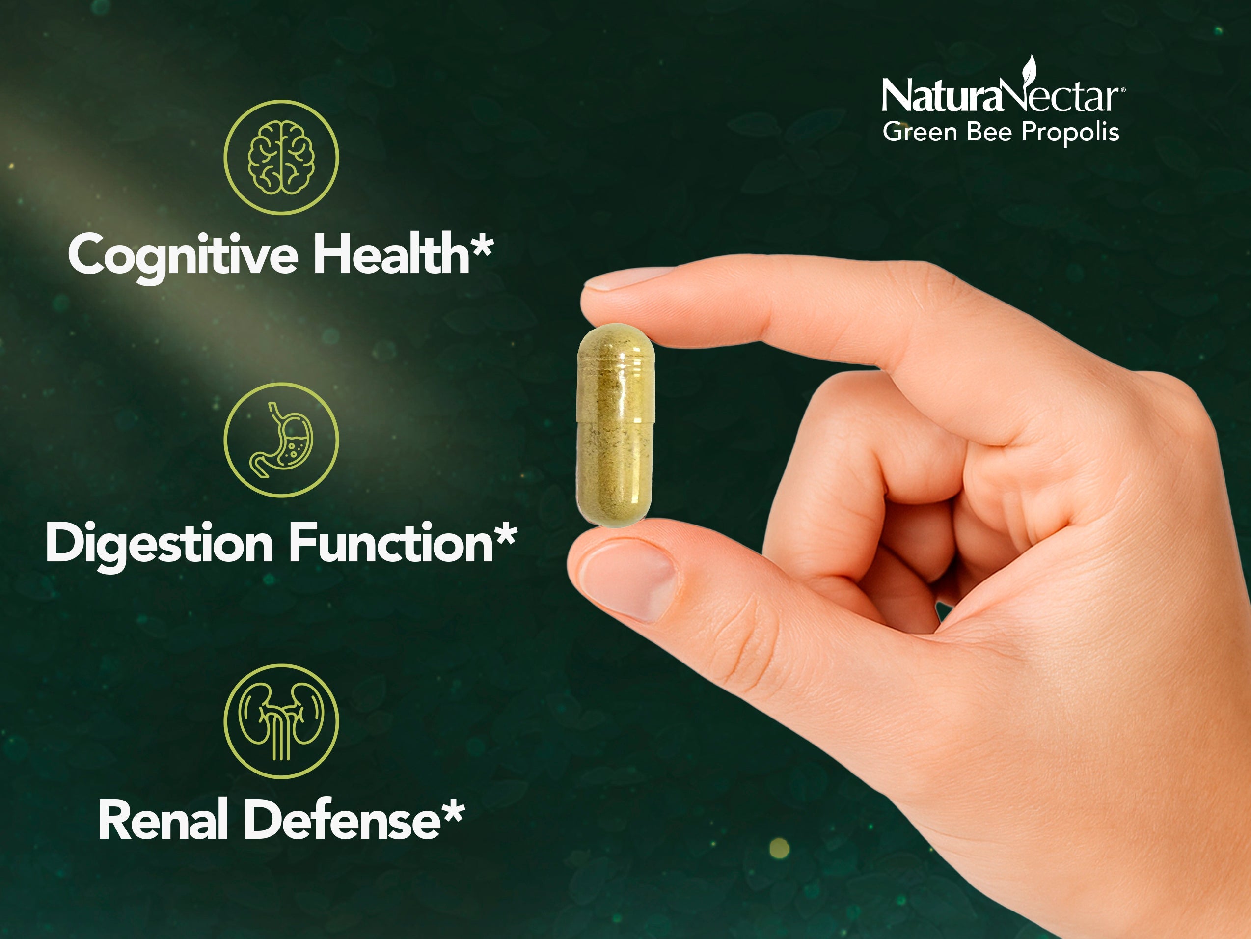 Green Propolis - Brazilian Extracted, NSF Contents Certified, 60 Capsules