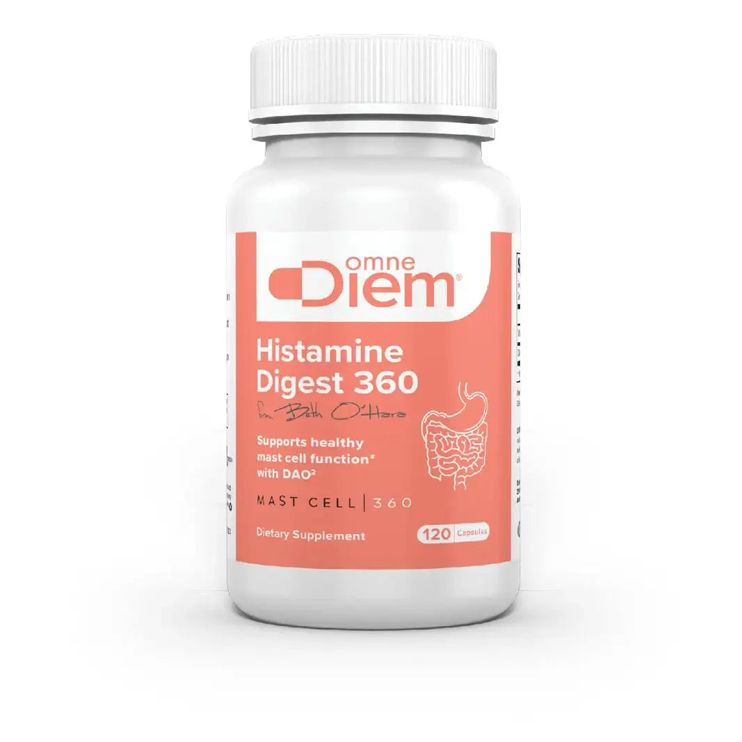 Omne Diem Histamine Digest 360 - Beth O'Hara Mastcell 360 - Diamine Oxidase & Vitamin B6 120 DR Capsules