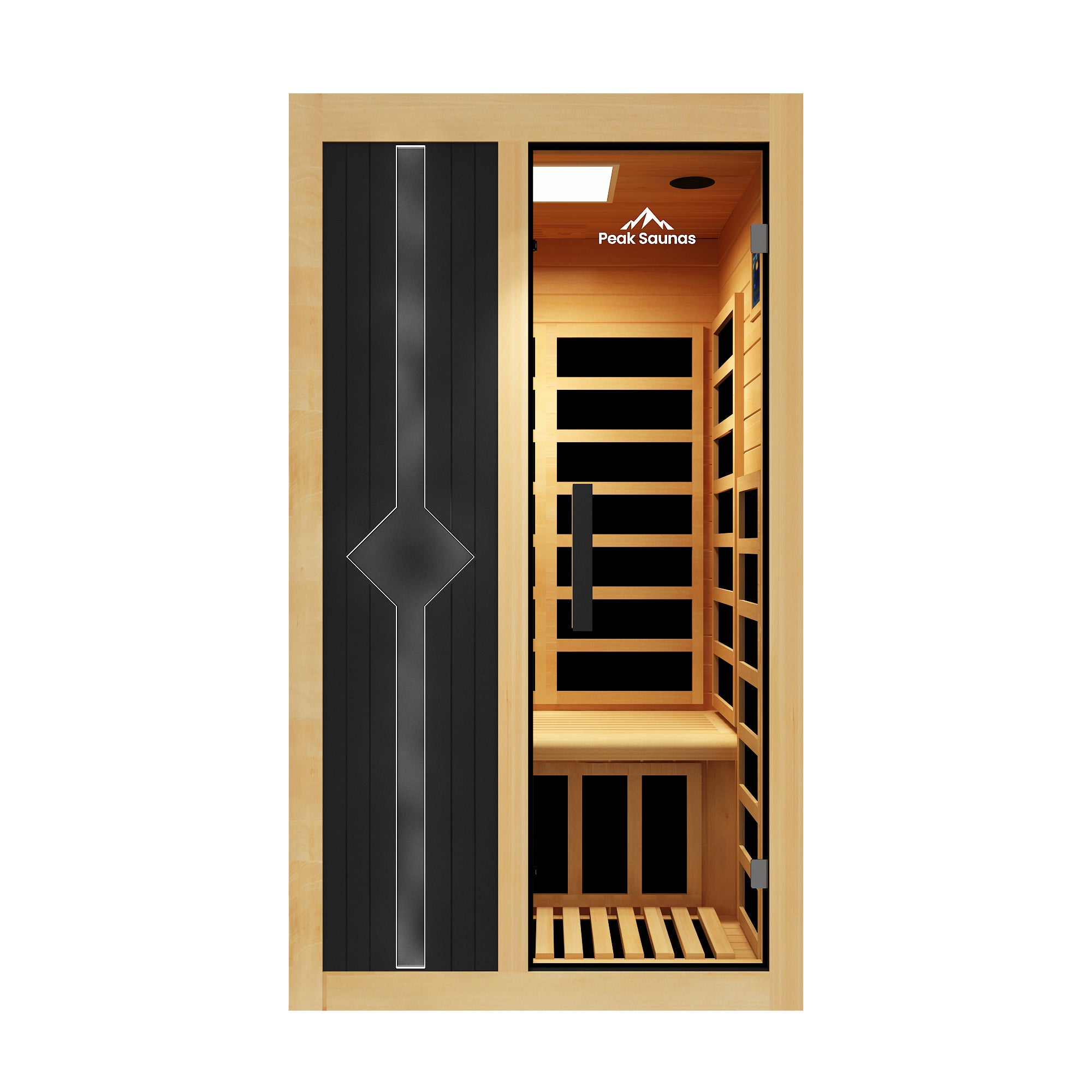 Peak Saunas Olympus Luxury 1-2 Person FAR Infrared Sauna with Smart WiFi App Control