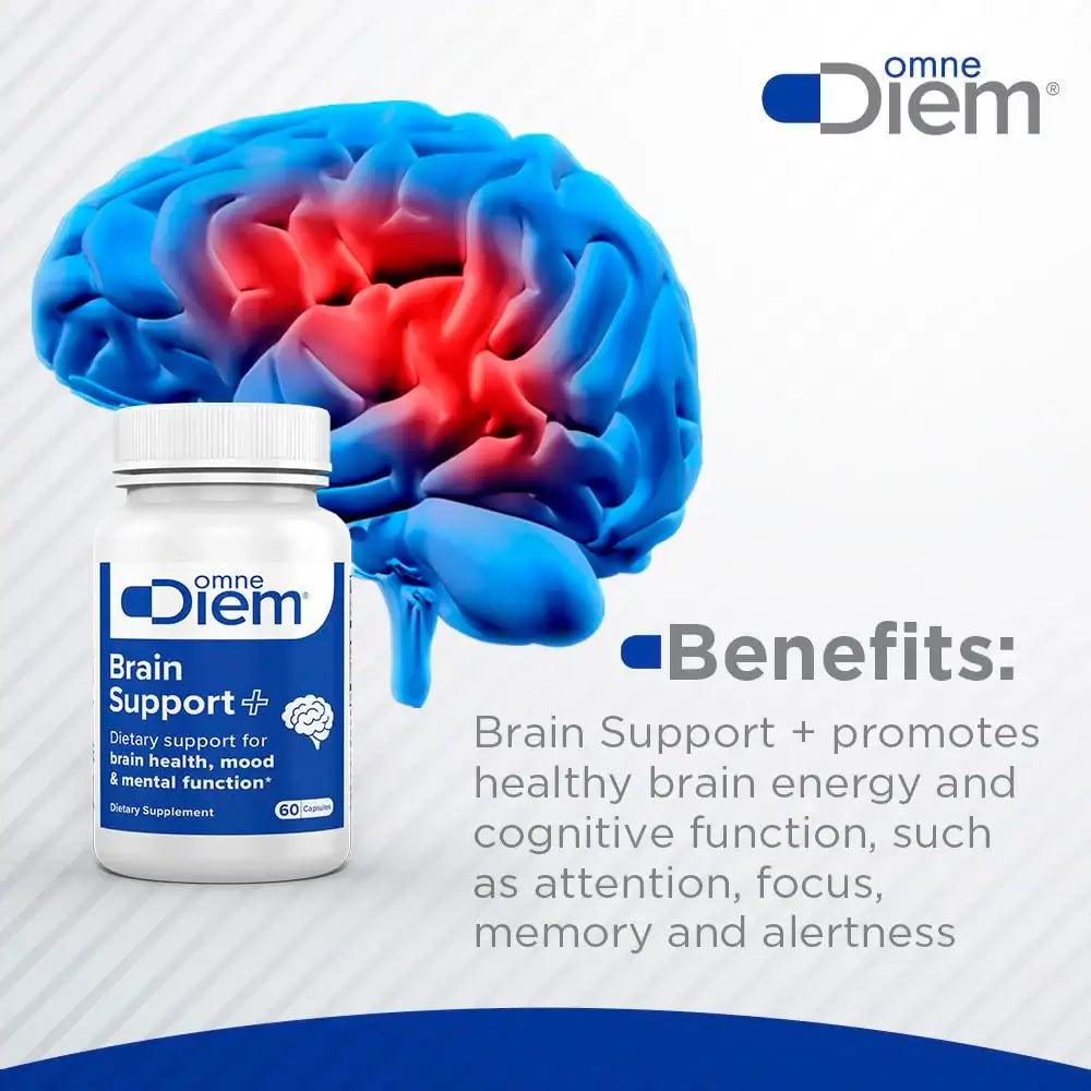 Omne Diem Brain Support with Cerenx and MecobalActive, 60 Capsules