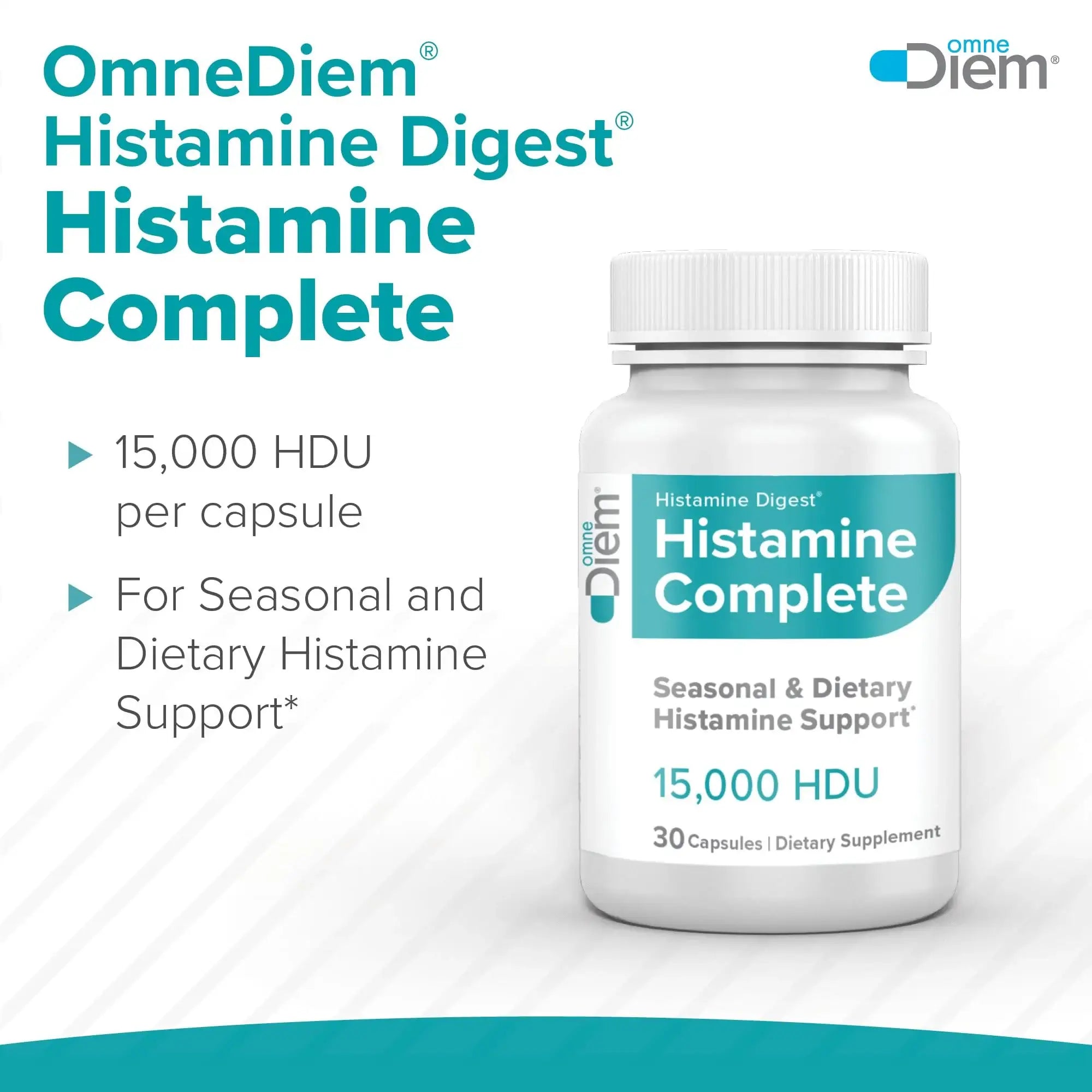 Histamine Complete - Histamine Digest Seasonal Support & Dietary Histamine Support 30 Caps