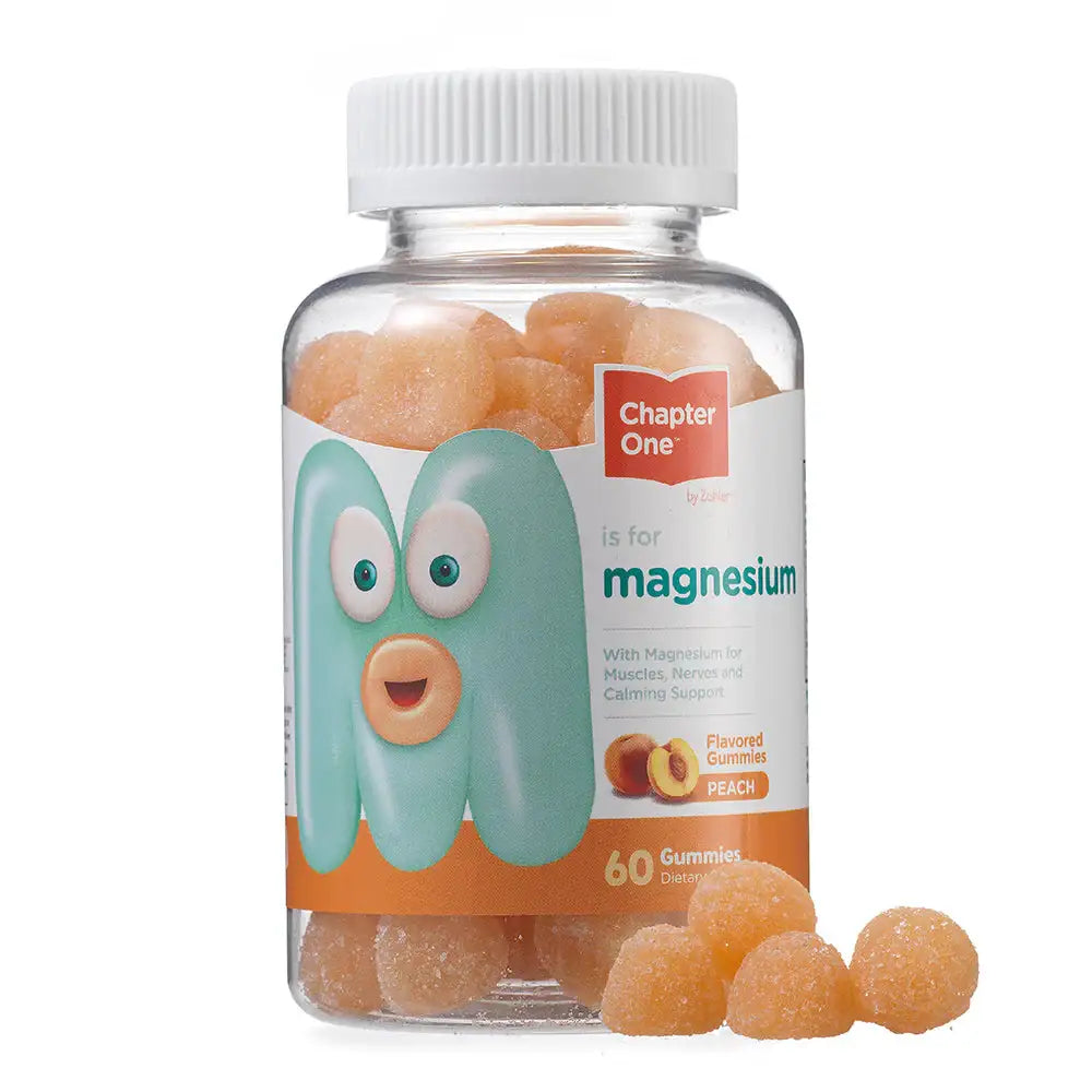 Zahler Chapter One Magnesium Gummies - Peach Flavor - Supports Calm Mood & Muscle Function - 60 Gummies