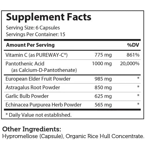 Zahler ImmunAbreve Immune Support with Elderberry Astragalus Echinacea and Garlic - HSA FSA Eligible Daily Defense Supplement