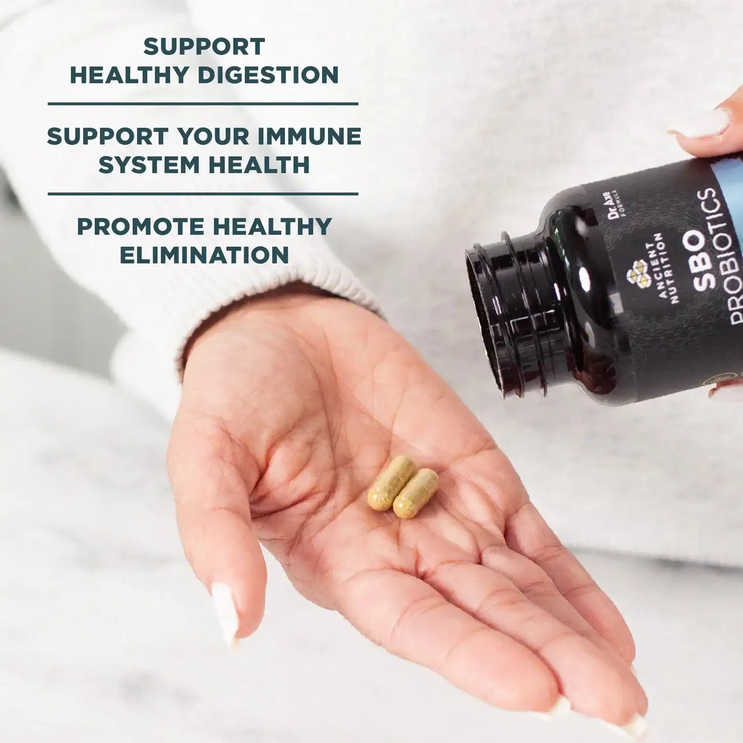 Ancient Nutrition SBO Probiotics Ultimate 50B CFU Capsules for Digestive &  Immune Support with Organic Fermented Herbs HSA/FSA Eligible - 30 Servings