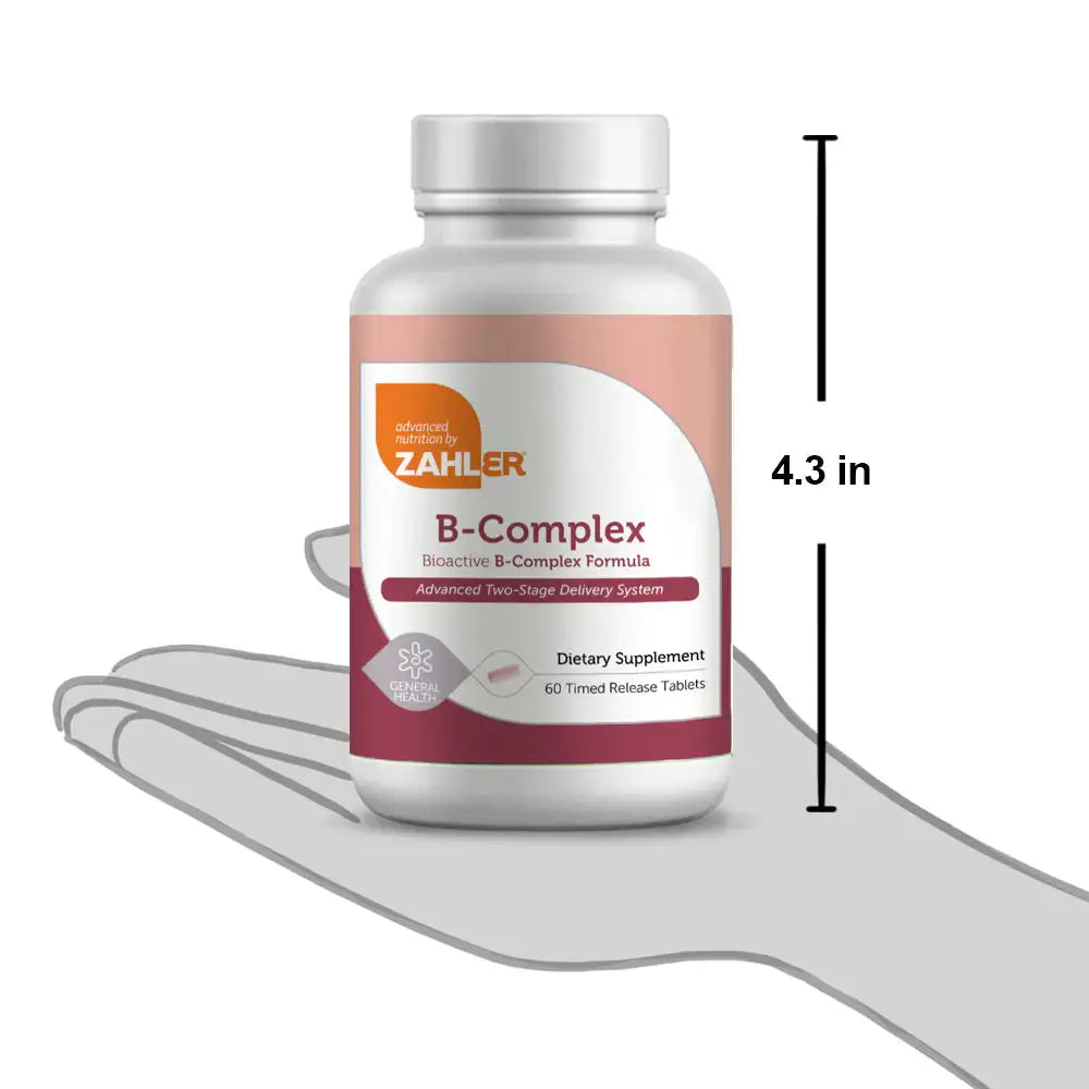 Zahler B-Complex Advanced 2-Stage Formula with Bioactive B Vitamins for Nerve and Energy Support HSA FSA Eligible