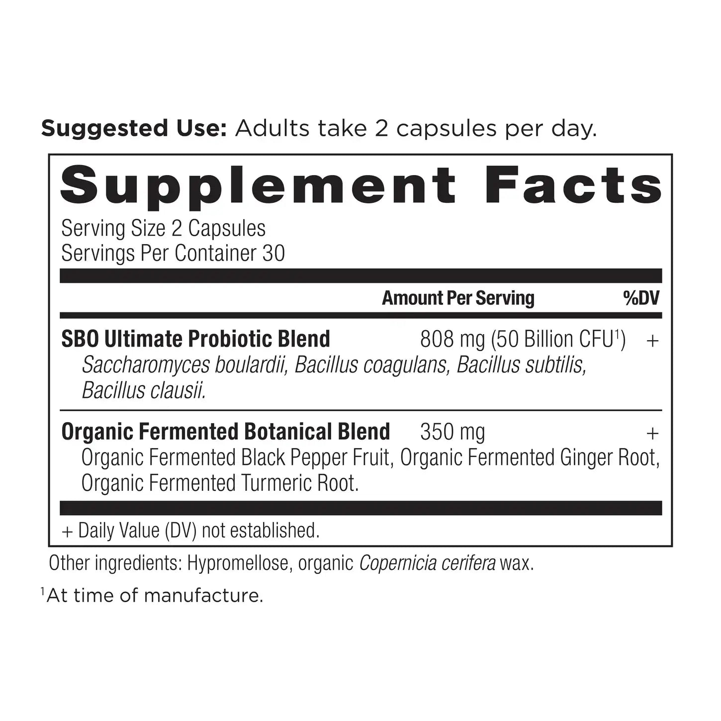 Ancient Nutrition SBO Probiotics Ultimate 50B CFU Capsules for Digestive &  Immune Support with Organic Fermented Herbs HSA/FSA Eligible - 30 Servings