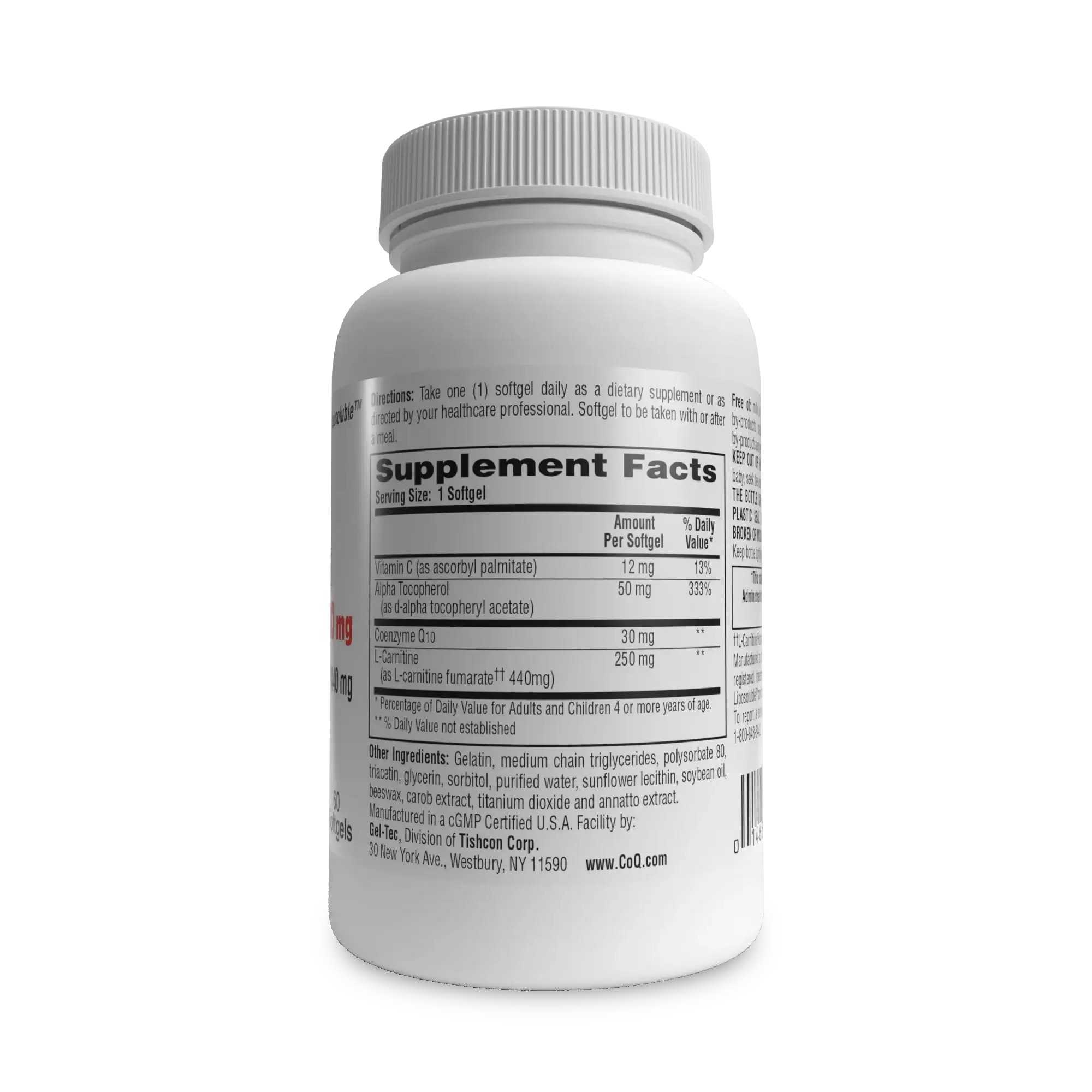 Carni Q-Gel® (L-Carnitine and Q-Gel CoQ10) - 60 Softgels