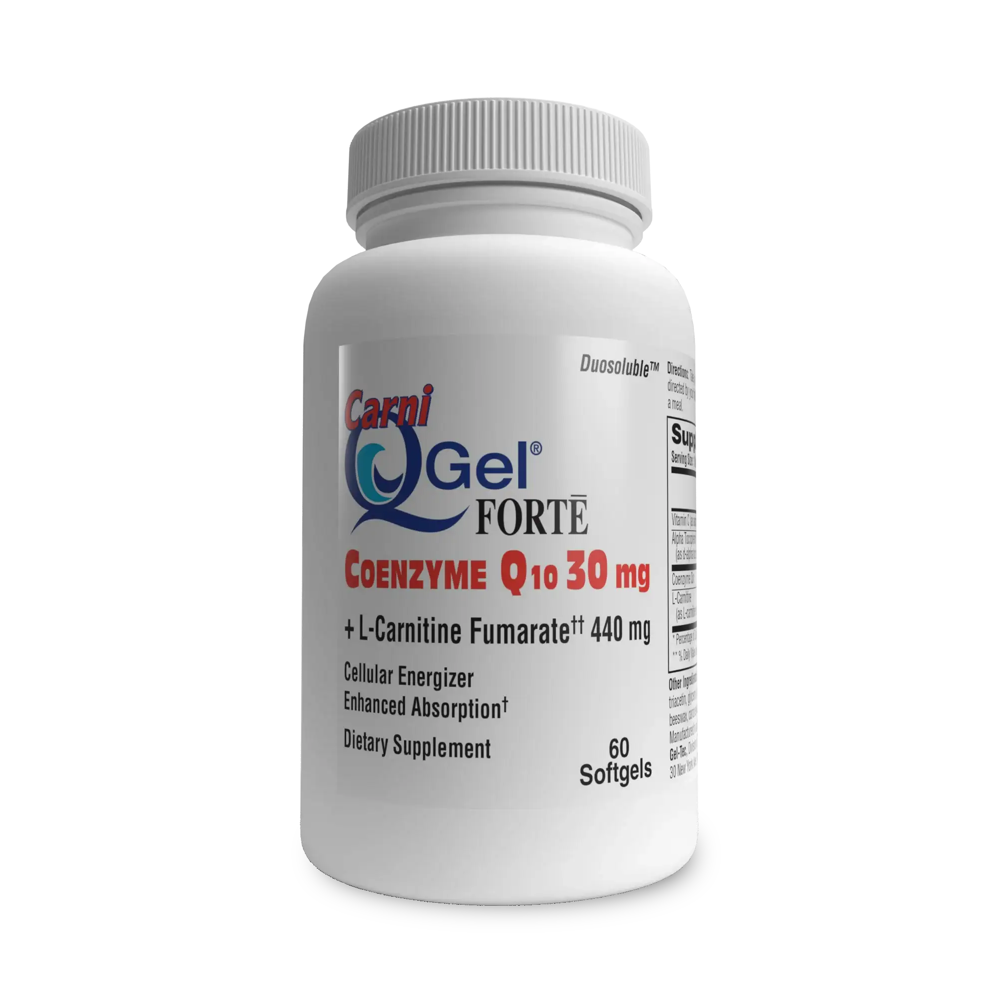 Carni Q-Gel® (L-Carnitine and Q-Gel CoQ10) - 60 Softgels