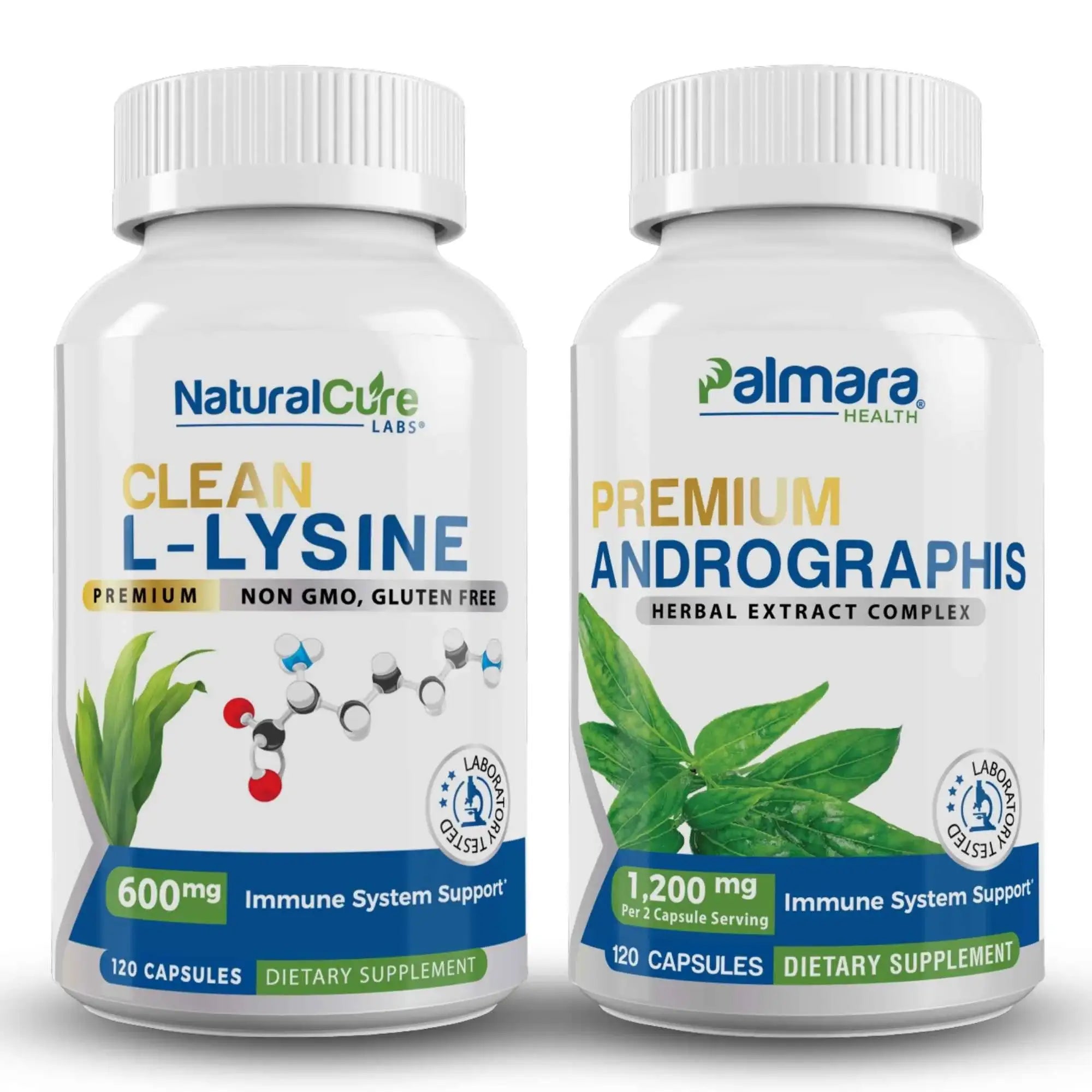 Clean L-Lysine 600mg & Premium Andrographis Extract