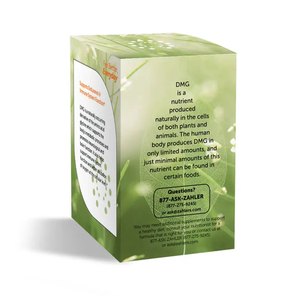 Zahler DMG 500 mg - Cellular Oxygenation, Endurance & Immune Support - 90 Chewable Tablets for Energy & Focus