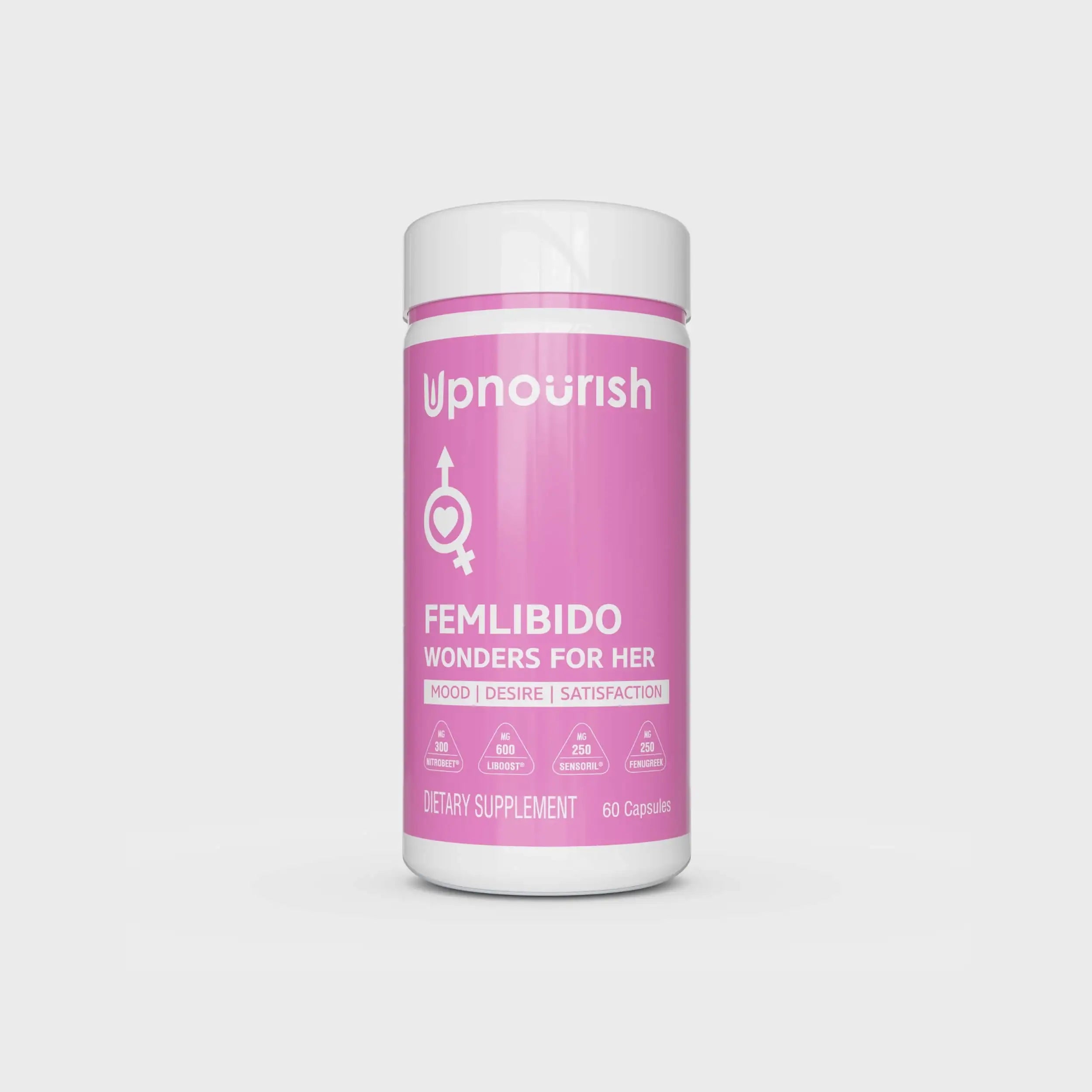 UpNourish Wellness Capsules for Women - 60 Count - with Damiana, Ashwagandha & Beet Root