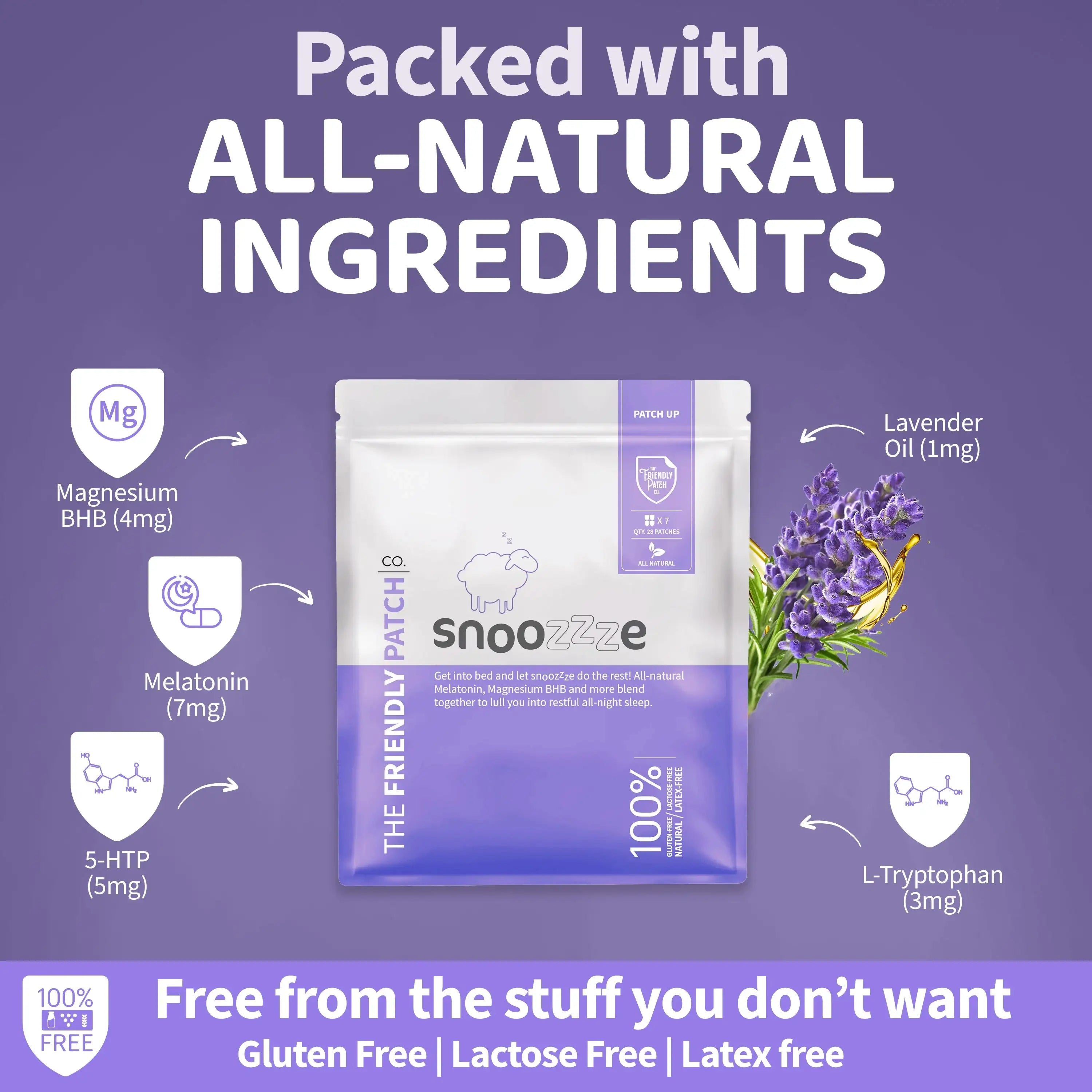 Snooze Melatonin Sleep Patches  - Travel 8 Pack