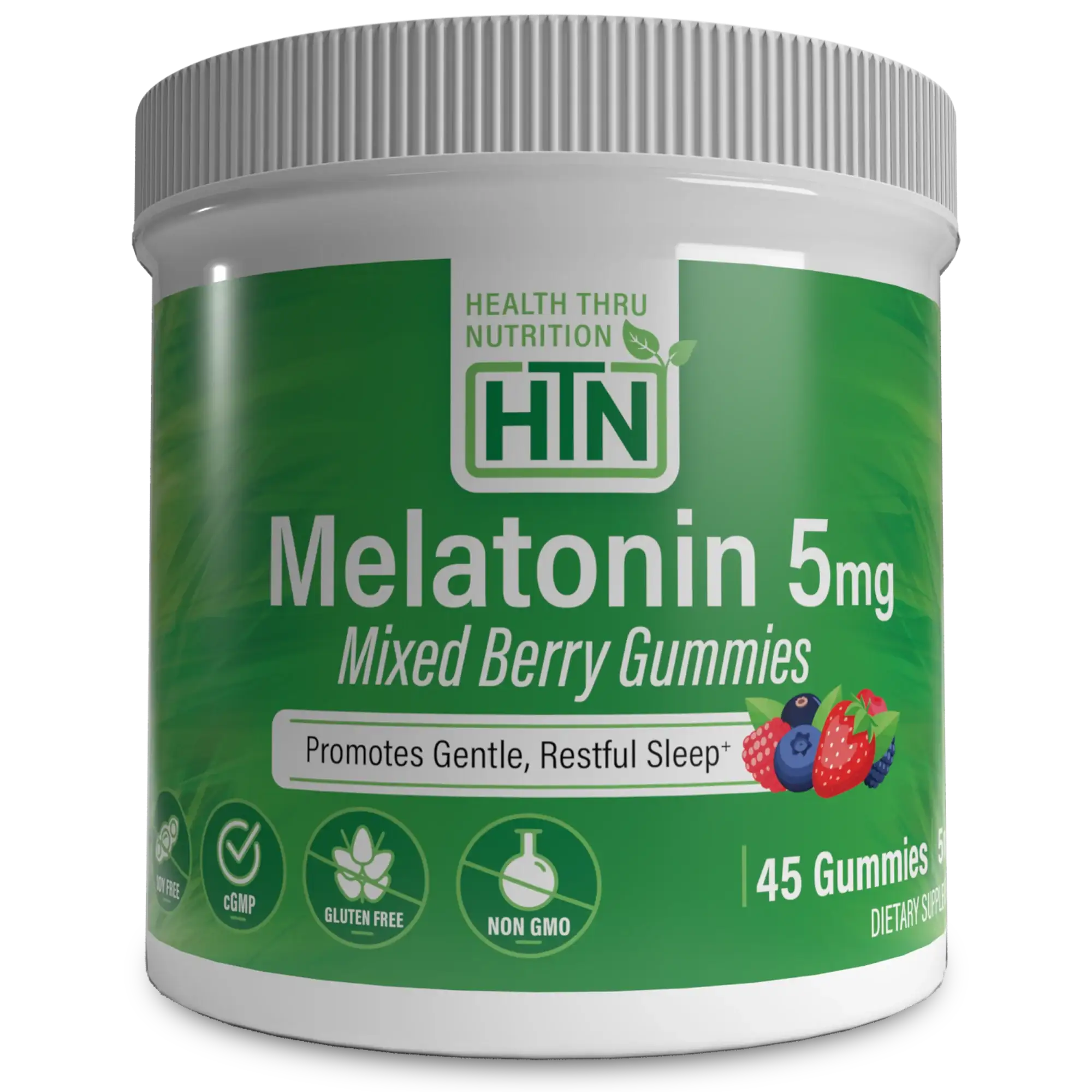 Melatonin 5mg Gummies | 45 Mixed Berry Flavor Gummies with Child-Resistant Cap