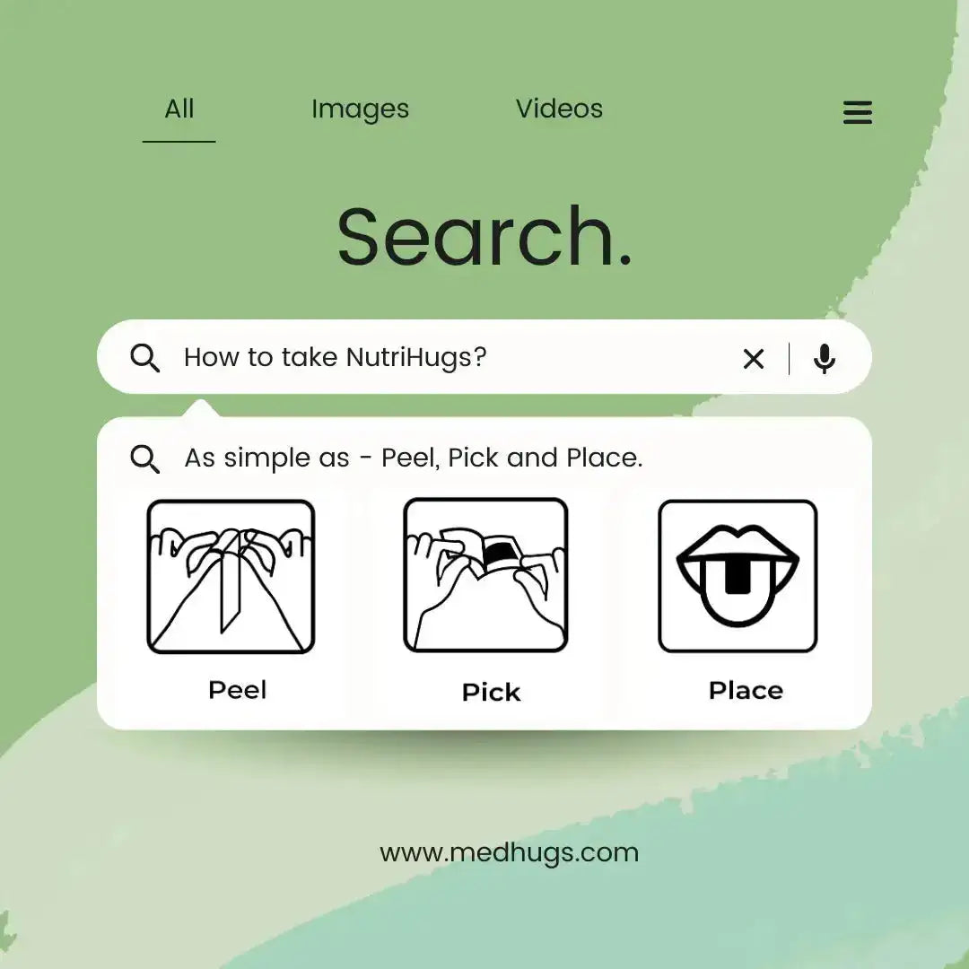 NutriHugs - how to take them, Peel, Pick and Place